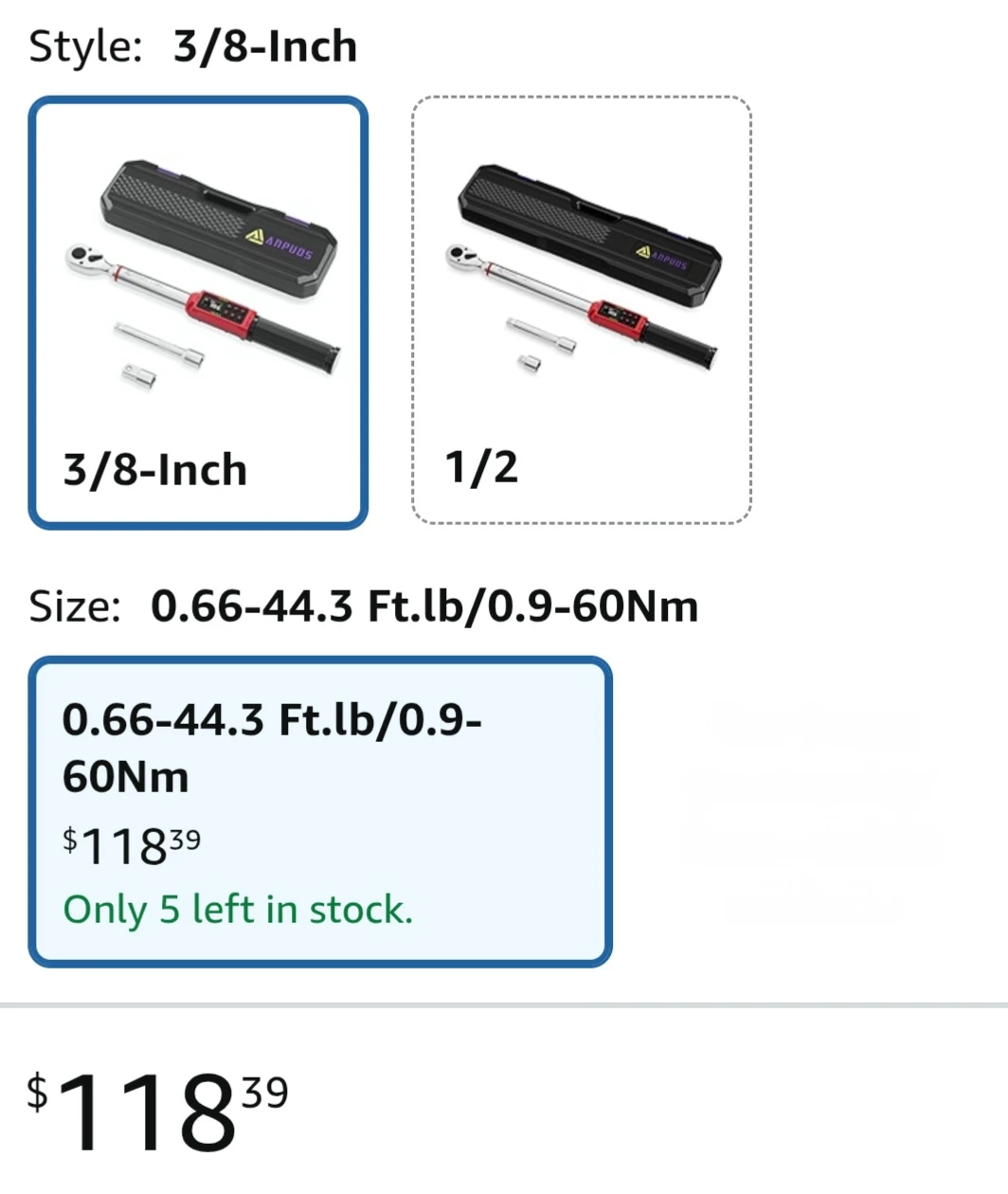 ANPUDS 3/8-inch Digital Torque Wrench - photo 4