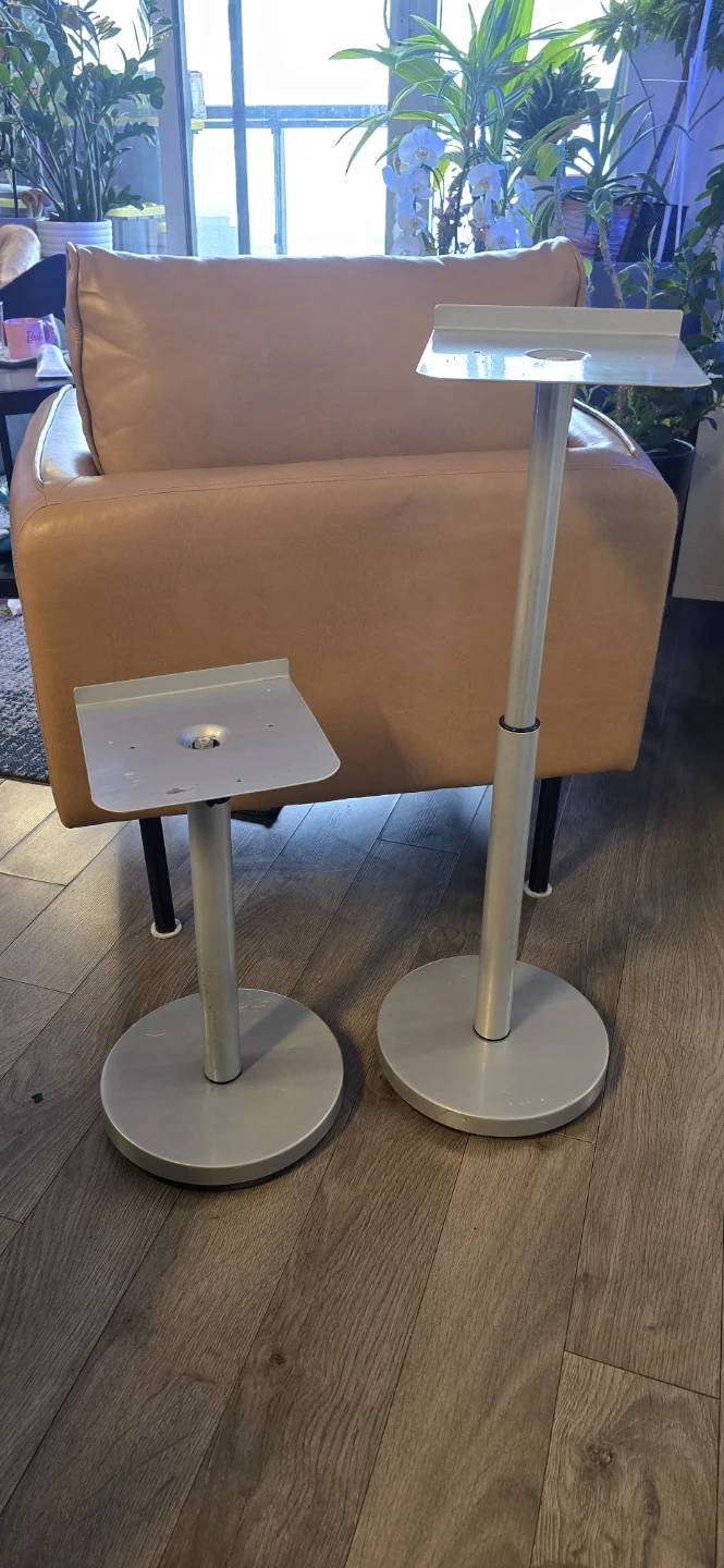 Pair of Speaker Stands - Silver