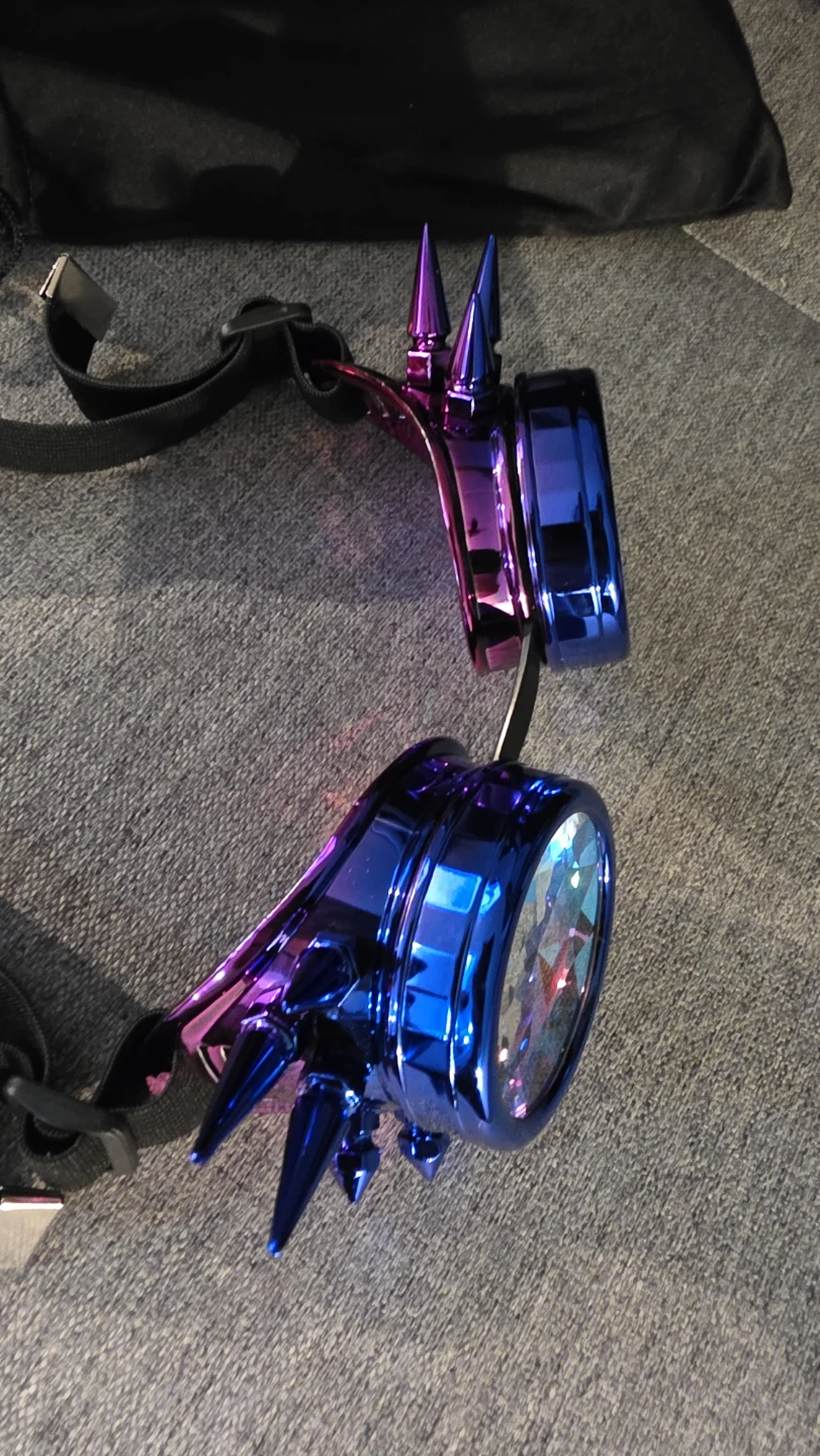 Kaleidoscope Rave Goggles with Spikes - photo 2