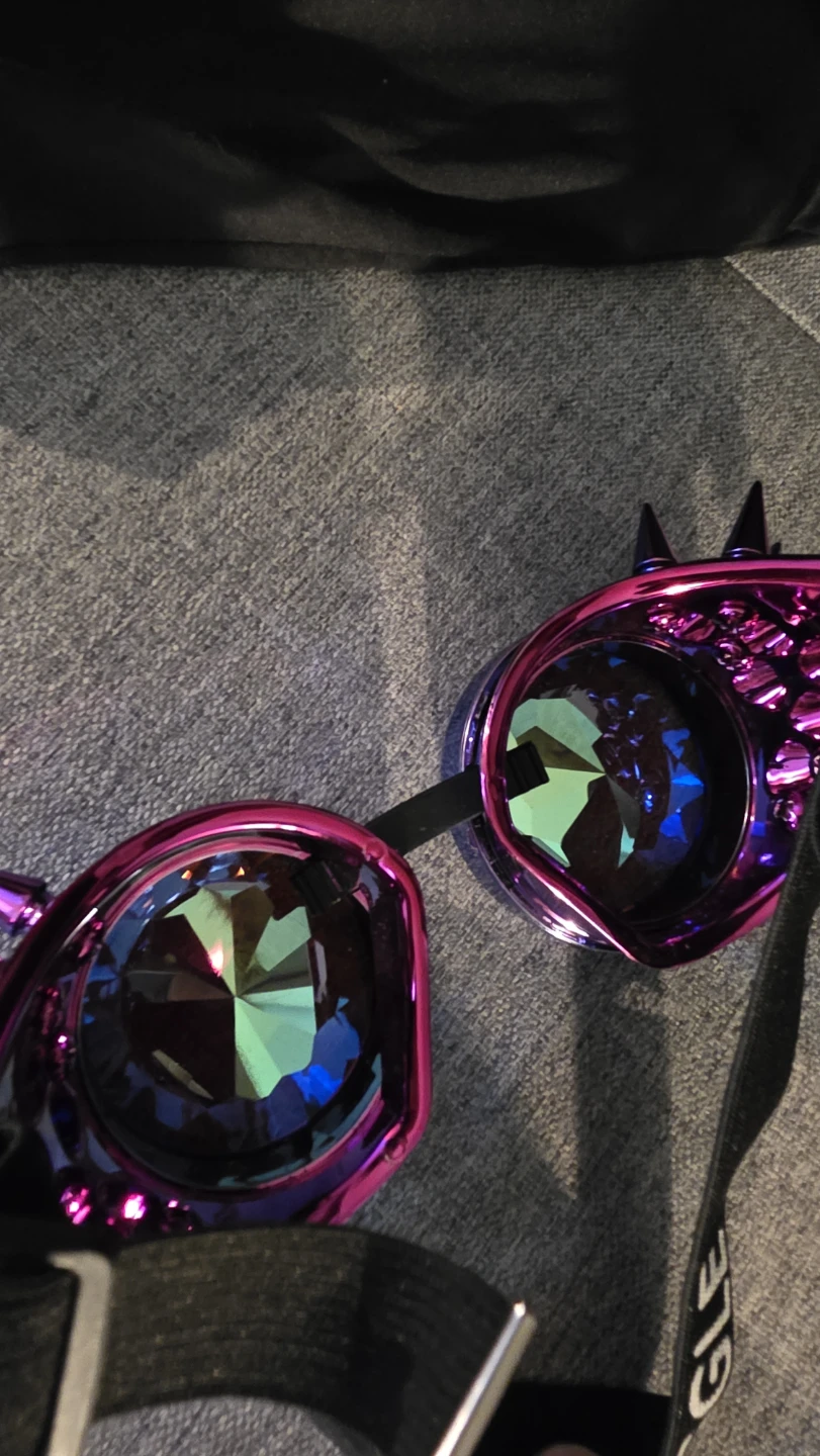 Kaleidoscope Rave Goggles with Spikes - photo 3
