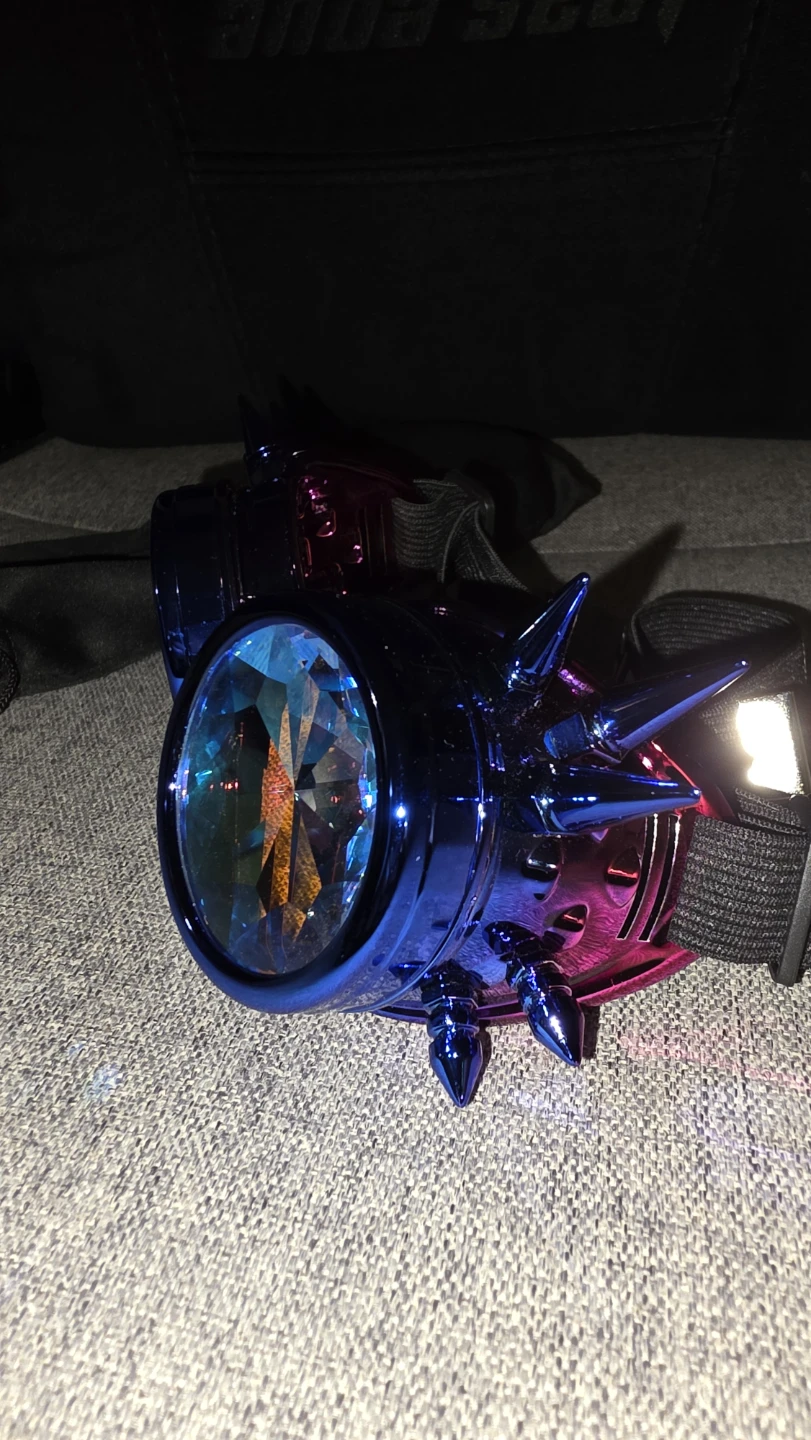 Kaleidoscope Rave Goggles with Spikes - photo 4