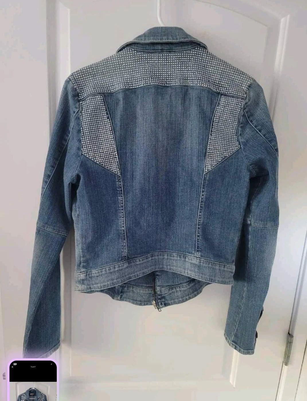 GUESS Denim Jacket with Rhinestone Embellishments - photo 2