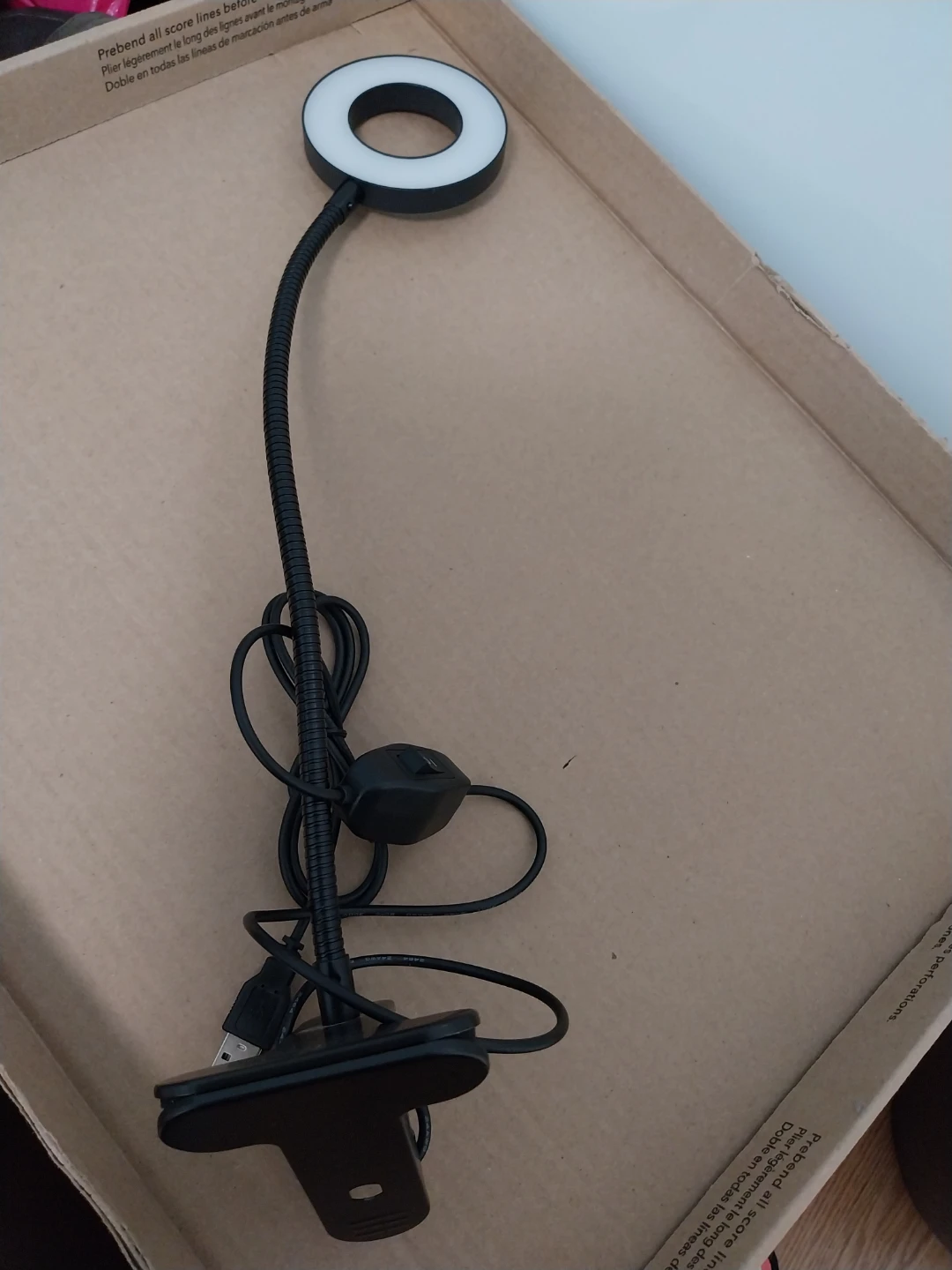 Clip-on Ring Light with USB Cable
