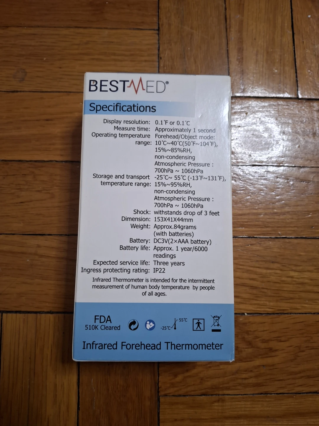 BESTMED Infrared Forehead Thermometer DET-306 - photo 3