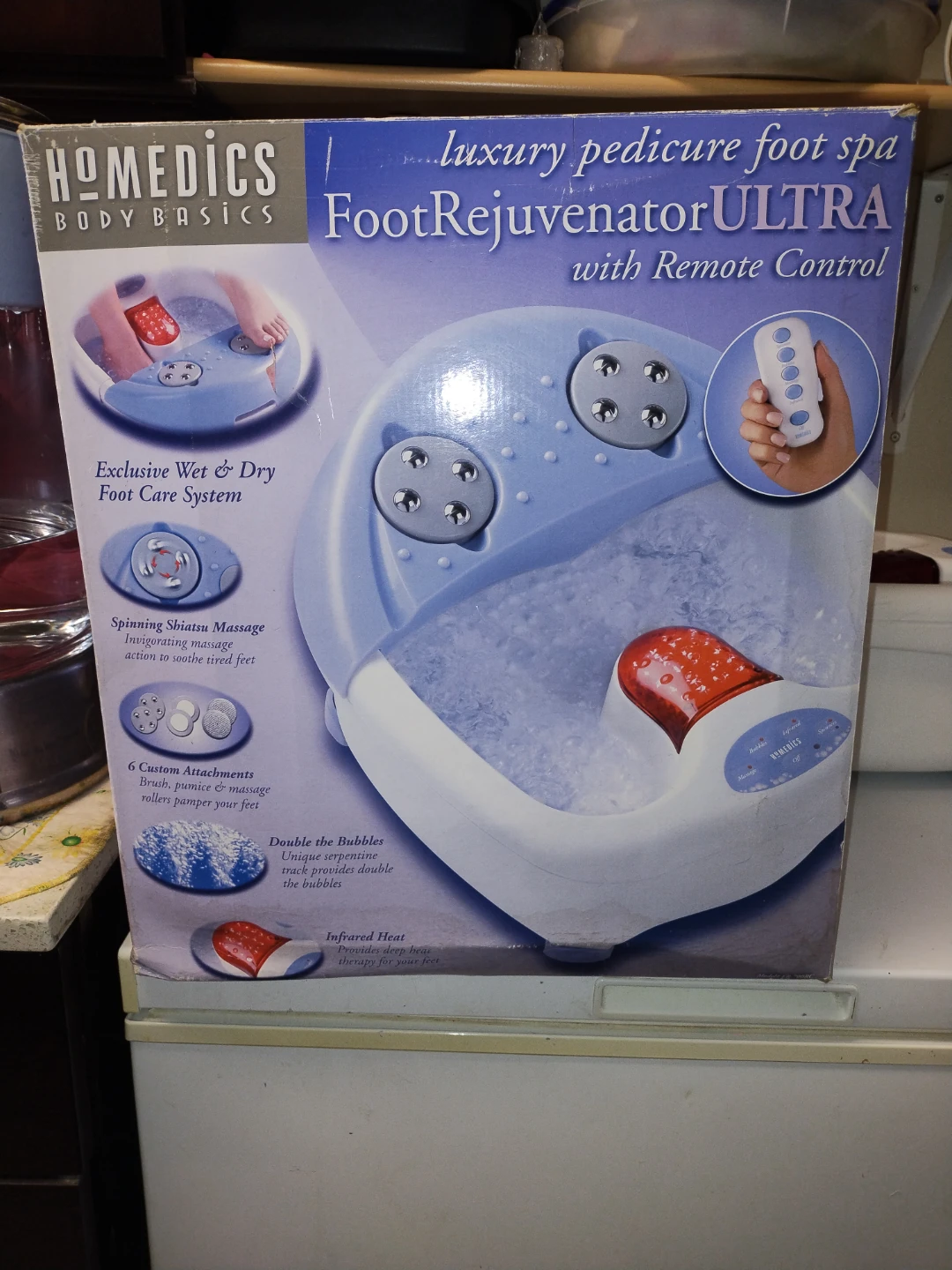 HoMedics Foot Rejuvenator ULTRA Pedicure Foot Spa with Remote