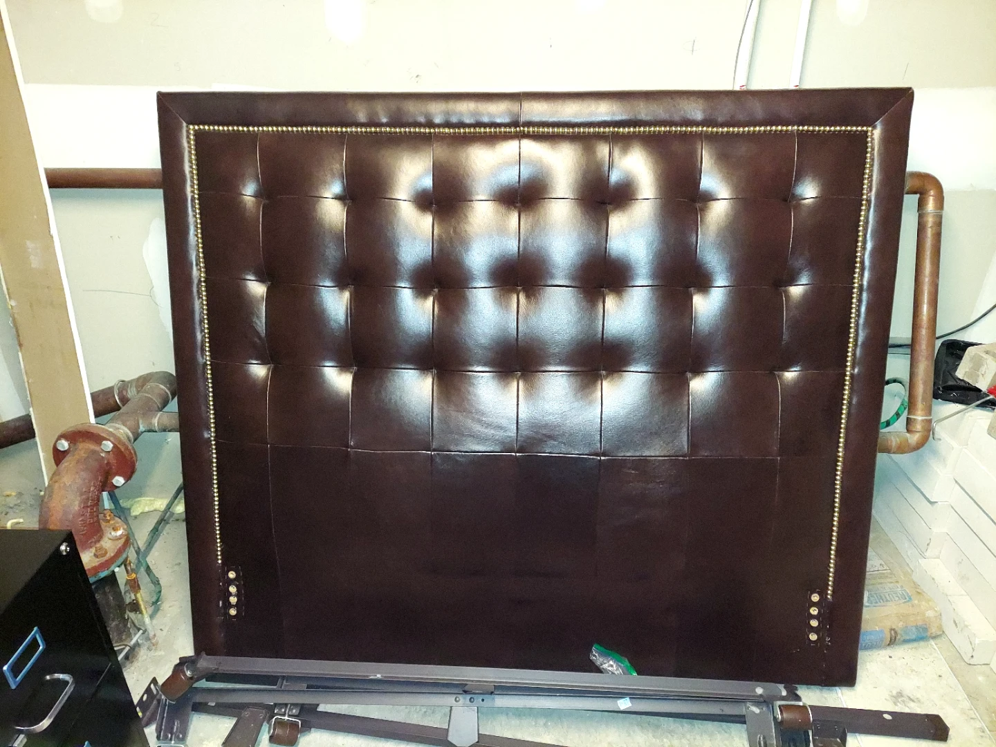 Brown Leather Headboard - photo 2