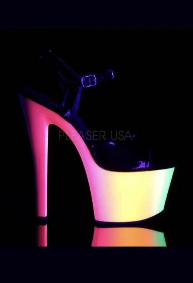Pleaser USA Platform Heels Rainbow Gradient Size 7 - photo 5