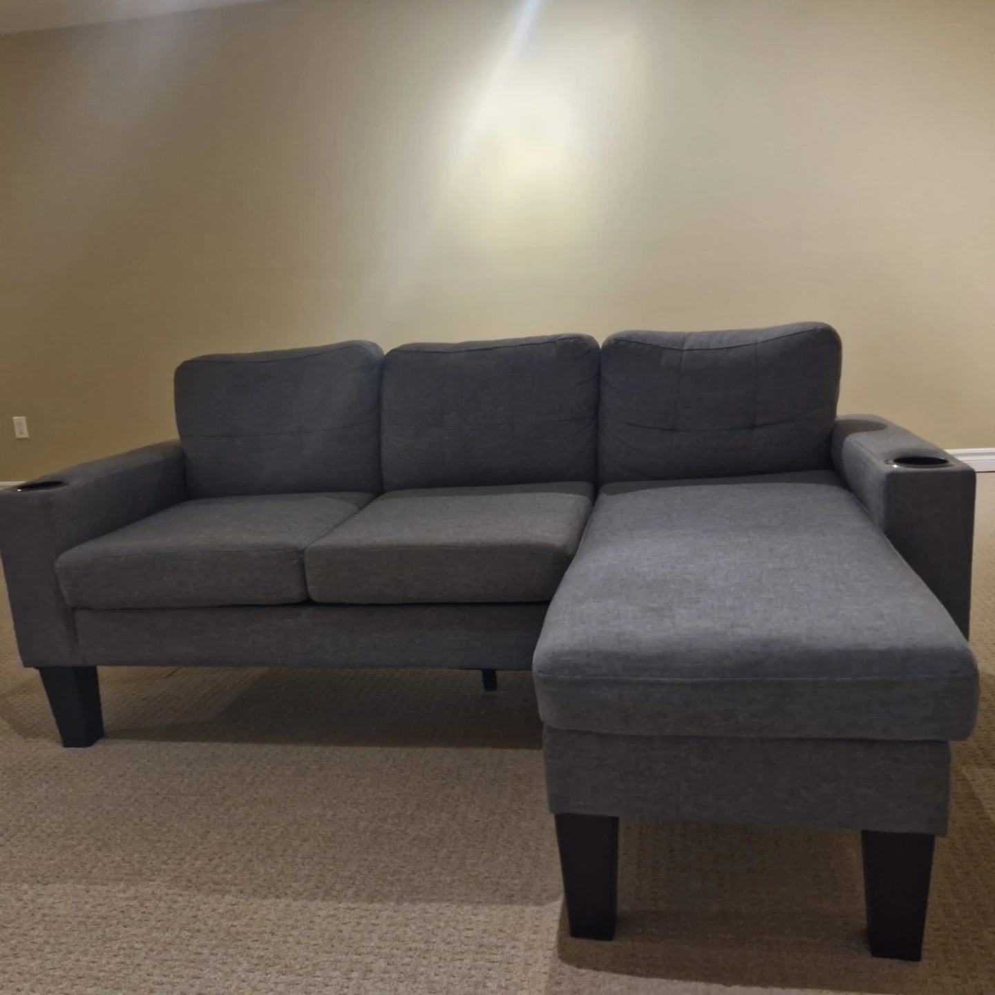 Grey Sectional Sofa with Chaise