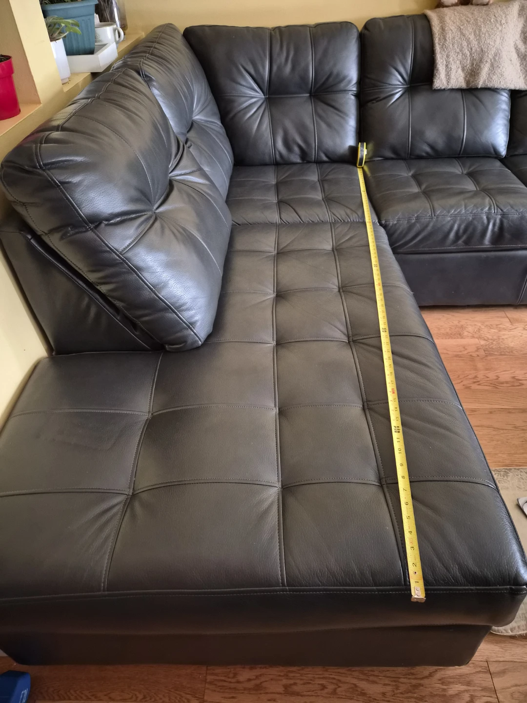 Black  Sectional Couch - photo 3