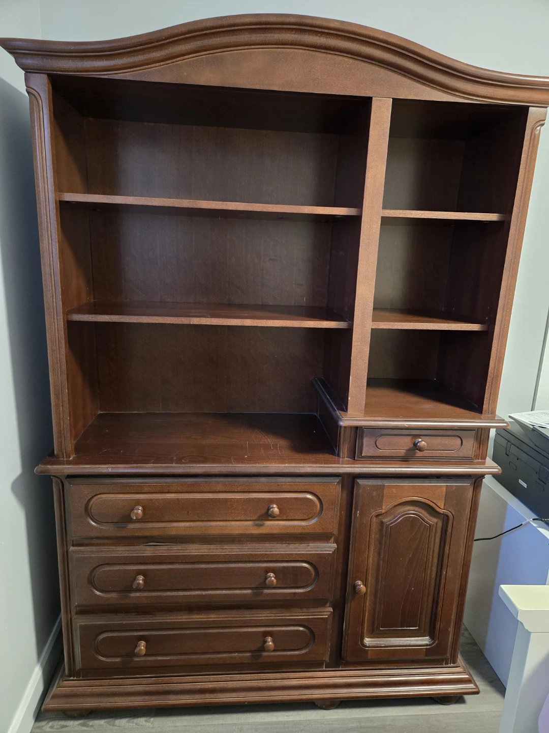 Solid Wood Double Bed, Night Stand, Bookcase  and Cabinet - photo 2