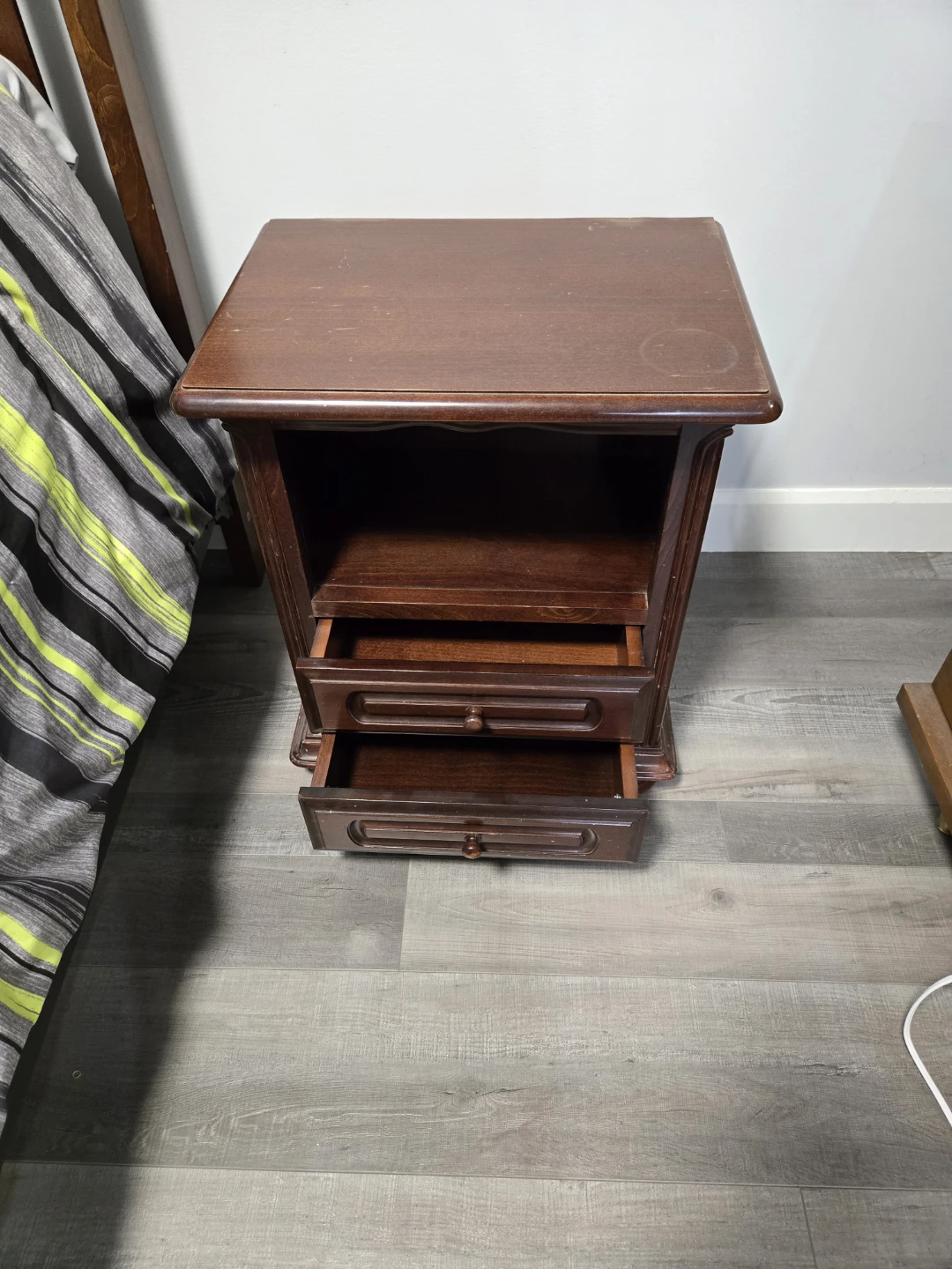 Solid Wood Double Bed, Night Stand, Bookcase  and Cabinet - photo 3