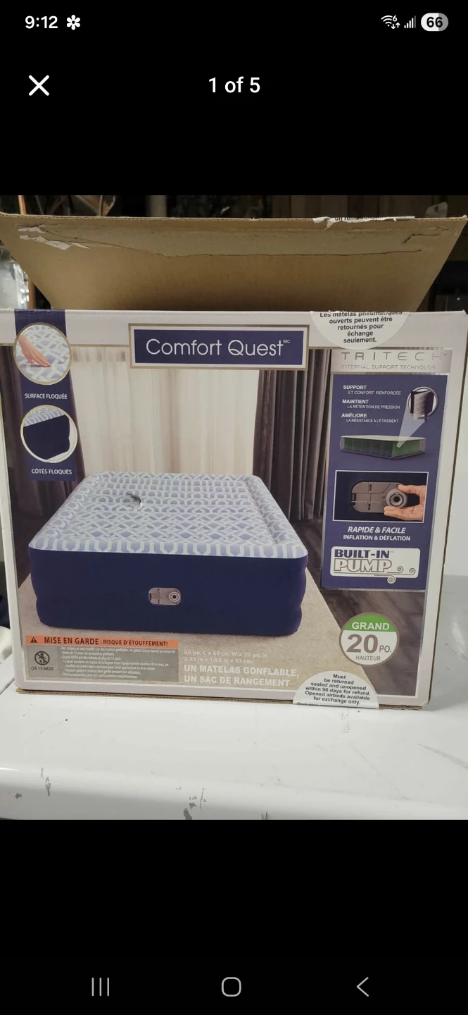 Comfort Quest Queen Air Mattress - Built-in Pump - photo 3