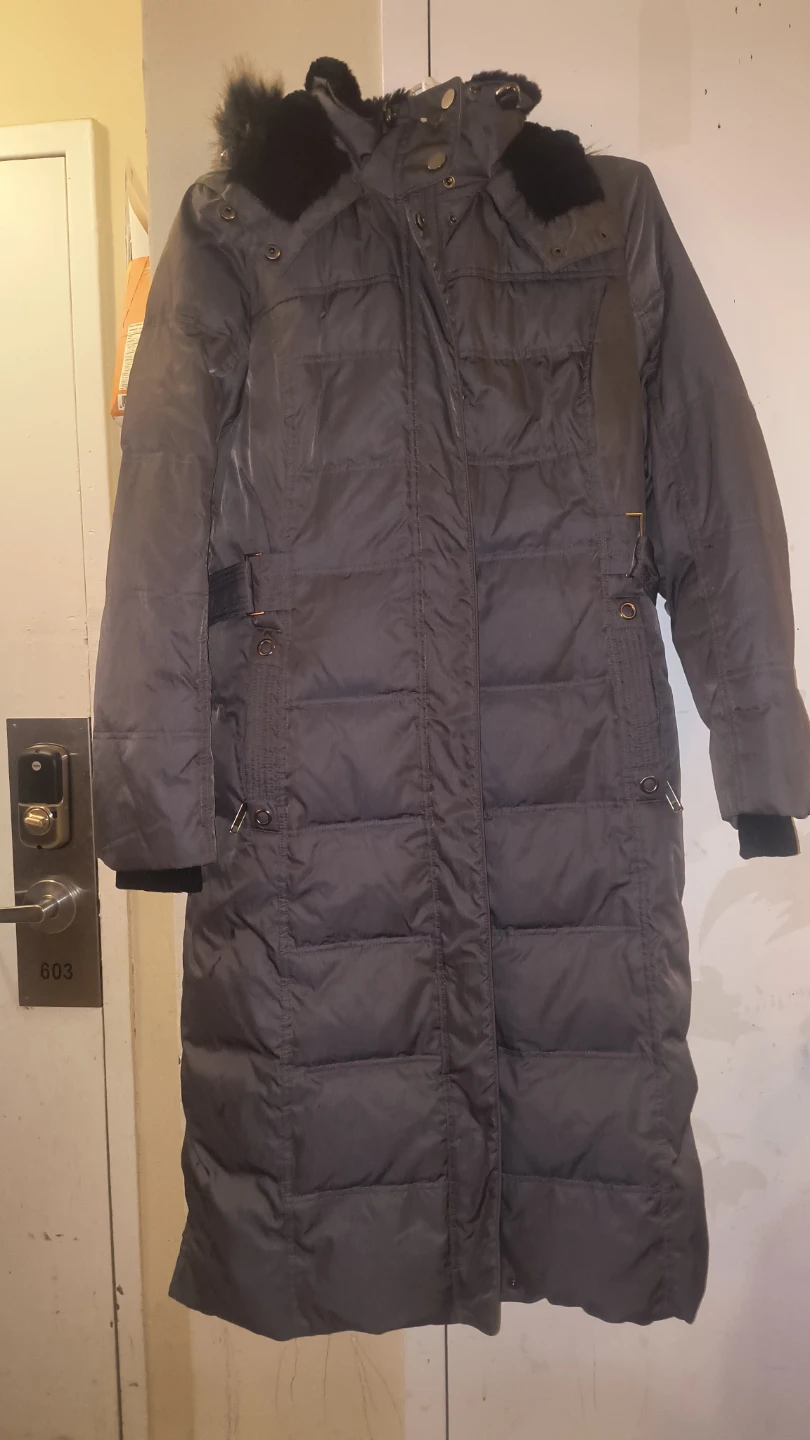 Long Puffer Coat - Grey