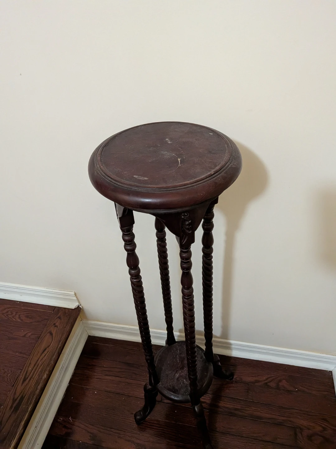 Antique Wooden Plant Stand - photo 2