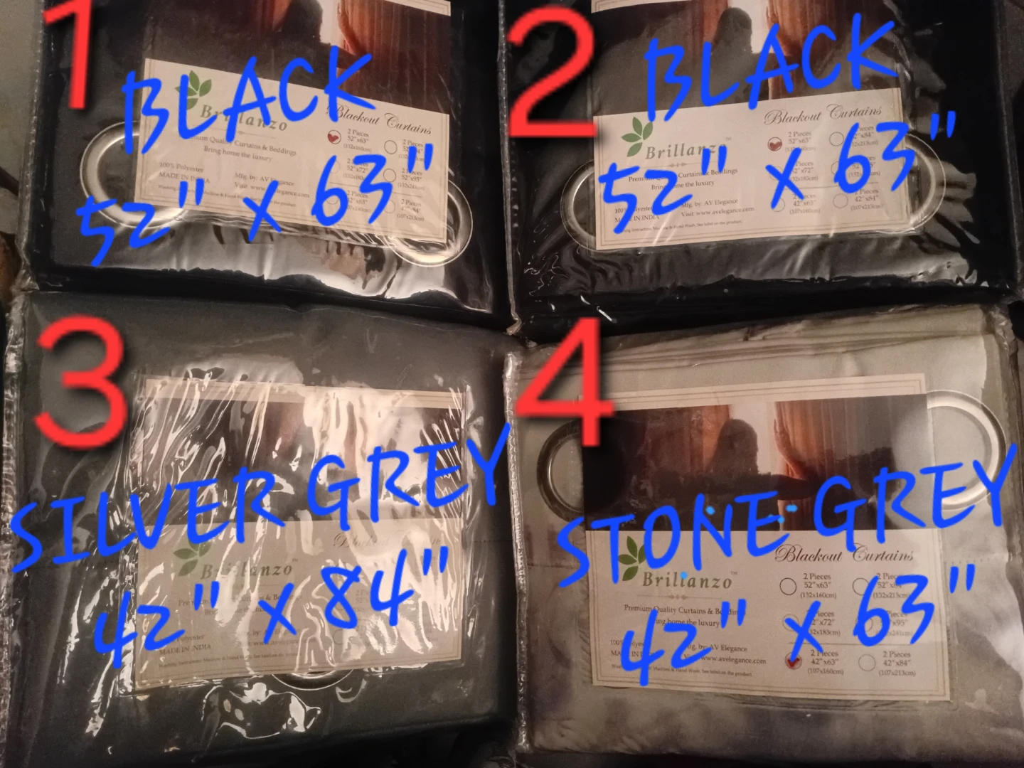 NEW!  Brillanzo BLACKOUT Curtains - 2 Pieces - photo 2