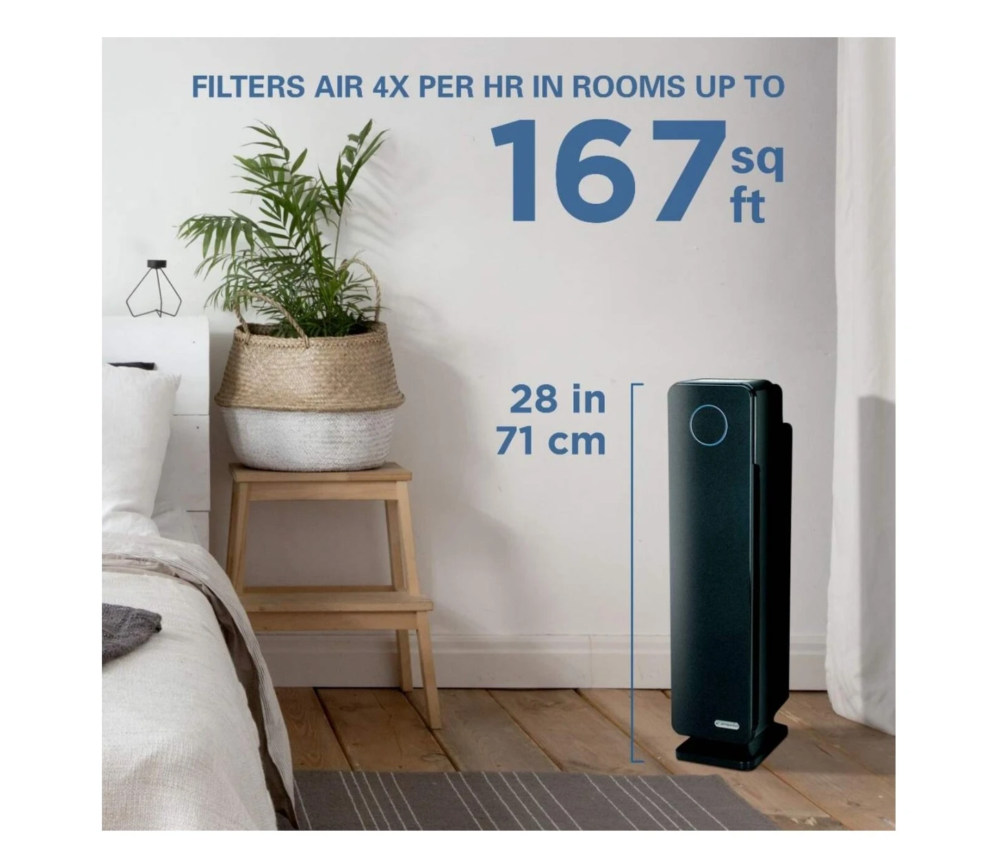 GermGuardian AC5350B  HEPA Filter & UVC Tower Air Purifier, - photo 5