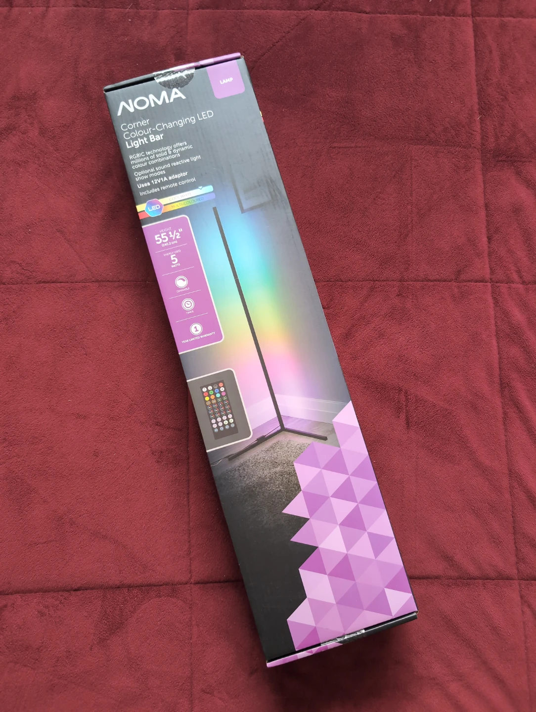 NOMA Corner Colour-Changing LED Light Bar - Sealed New in Box!