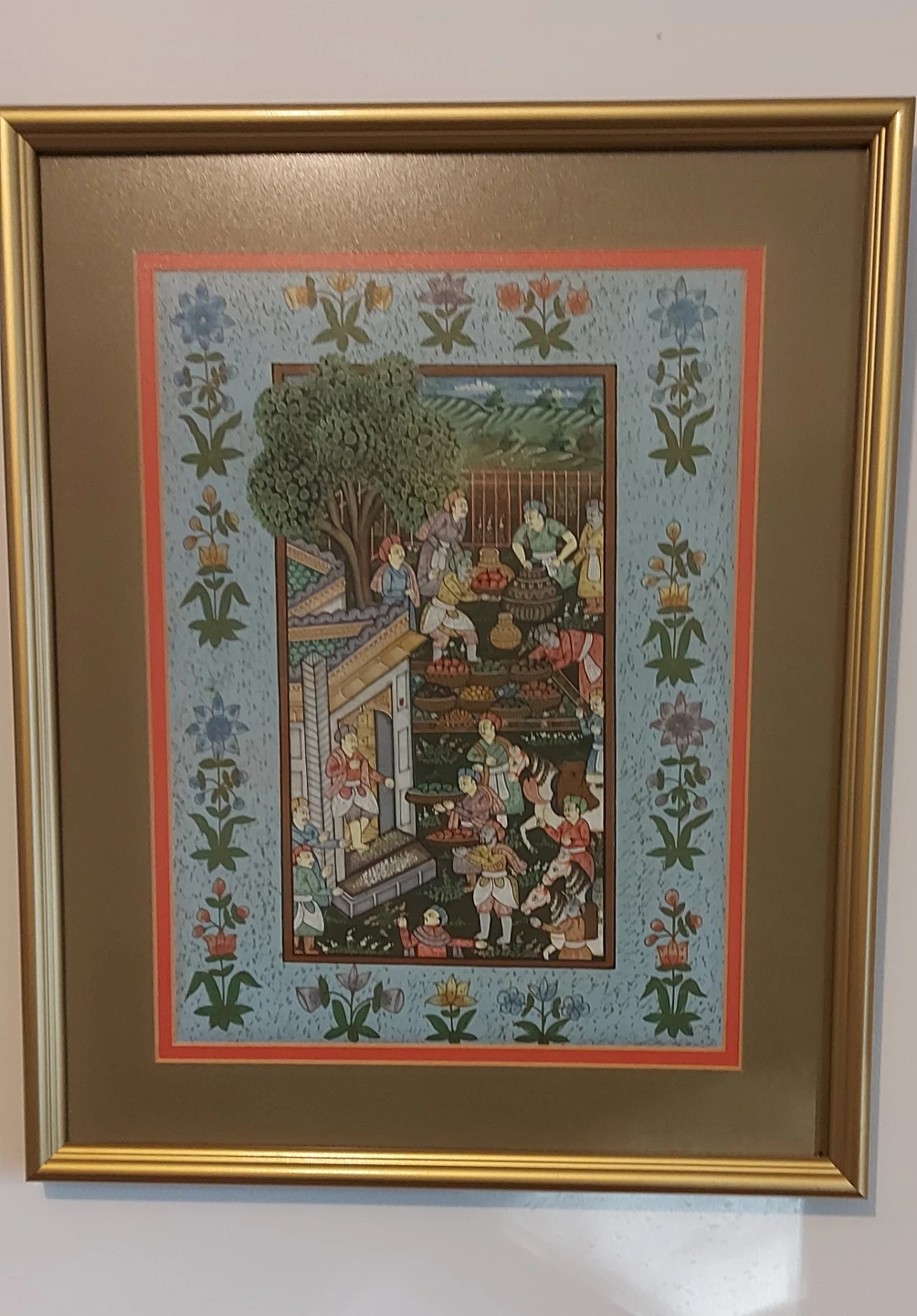 Framed Paintings - Mughal Scene & Marketplace - photo 3