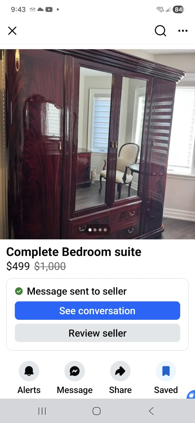 Complete Bedroom Suite - Solid Wood