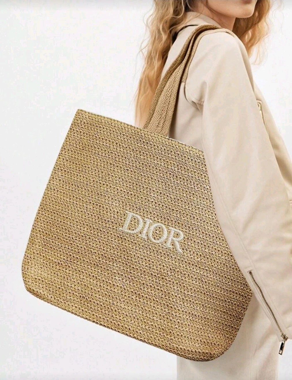 Dior Straw Tote Bag
