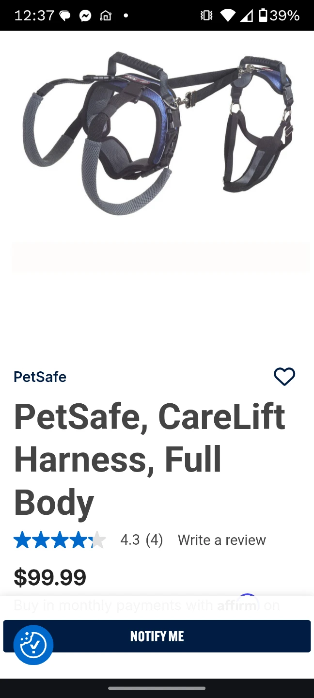 PetSafe CareLift Full Body Support Harness for Dogs (Medium) - photo 4