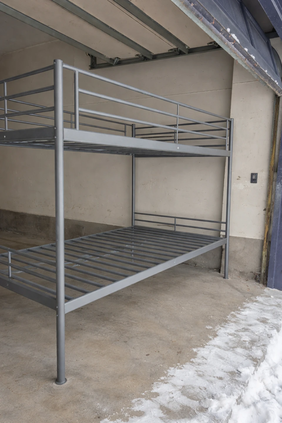 Metal Bunk Bed Frame - Grey