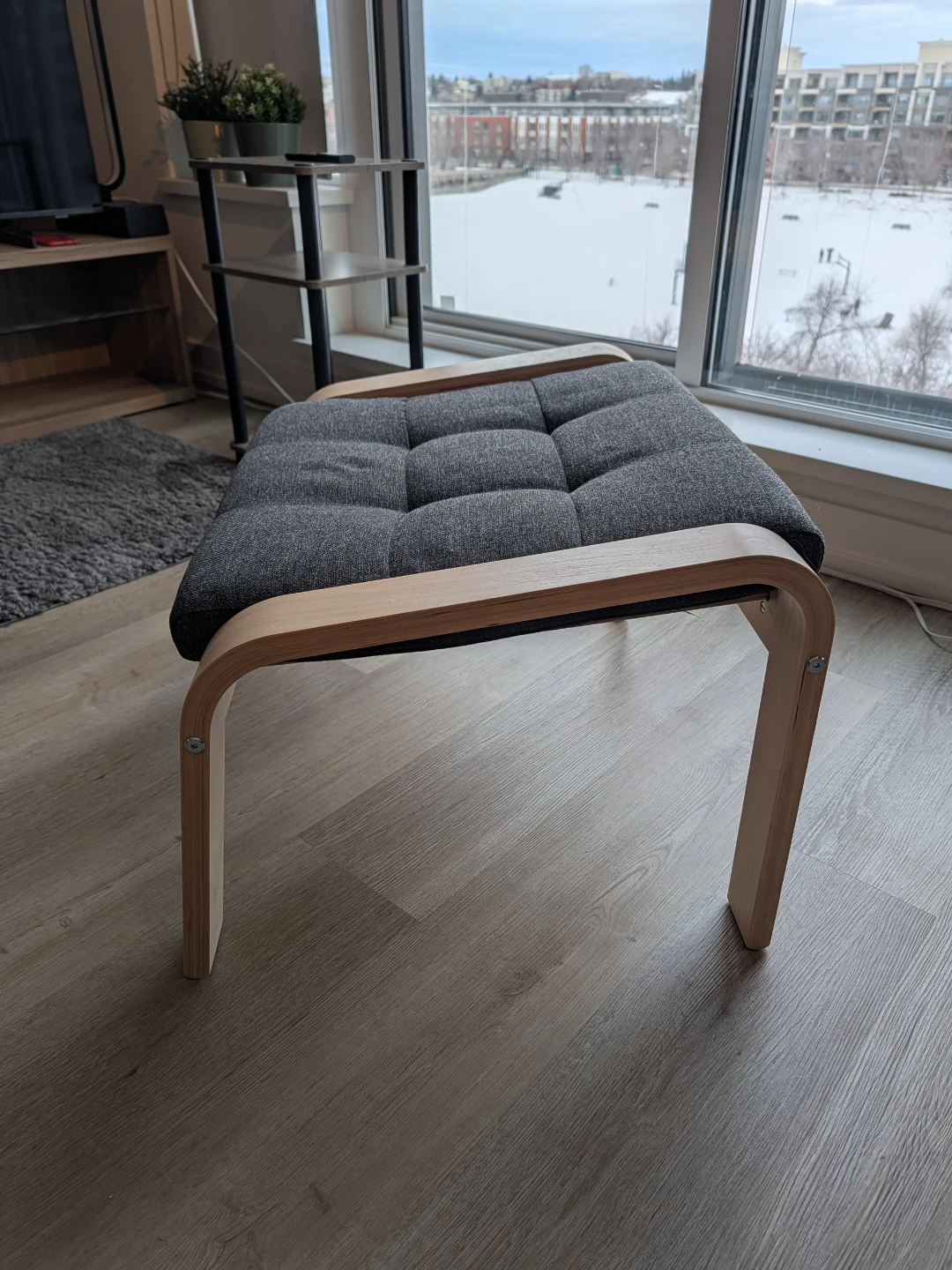 IKEA Poang Chair - Grey + matching Ottoman - photo 4