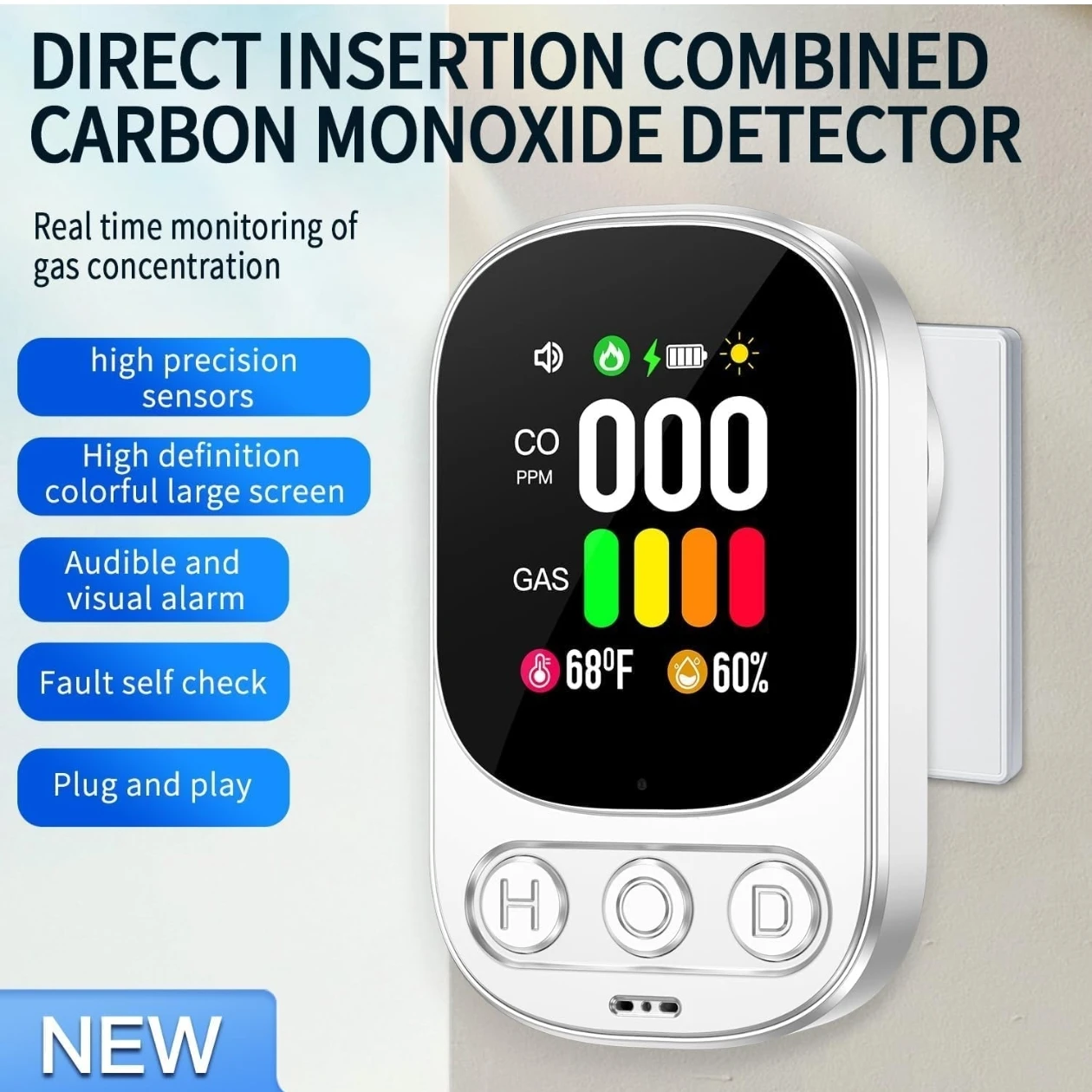 Gedsffati HD08-G-B Gas & Carbon Monoxide Alarm - photo 4