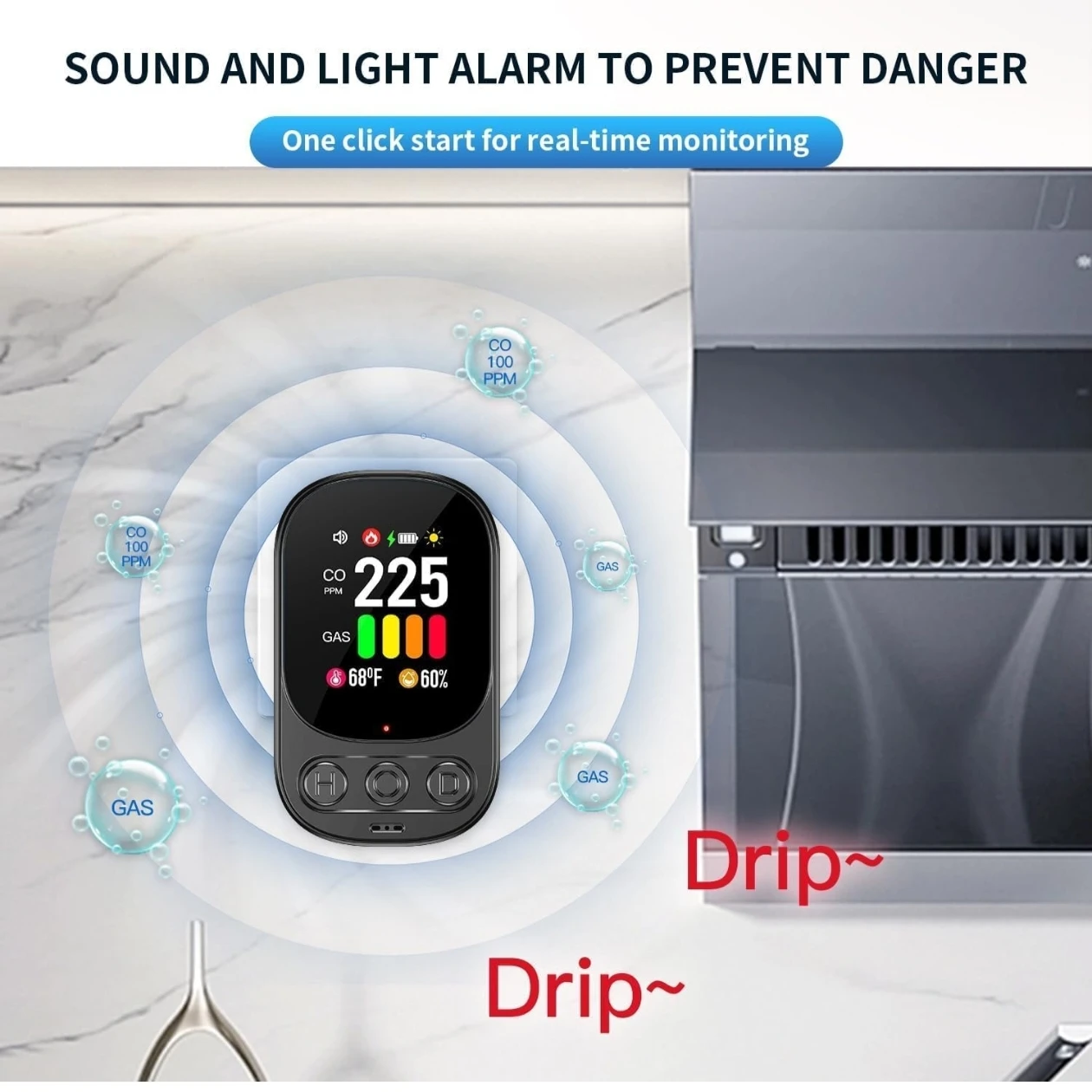 Gedsffati HD08-G-B Gas & Carbon Monoxide Alarm - photo 5