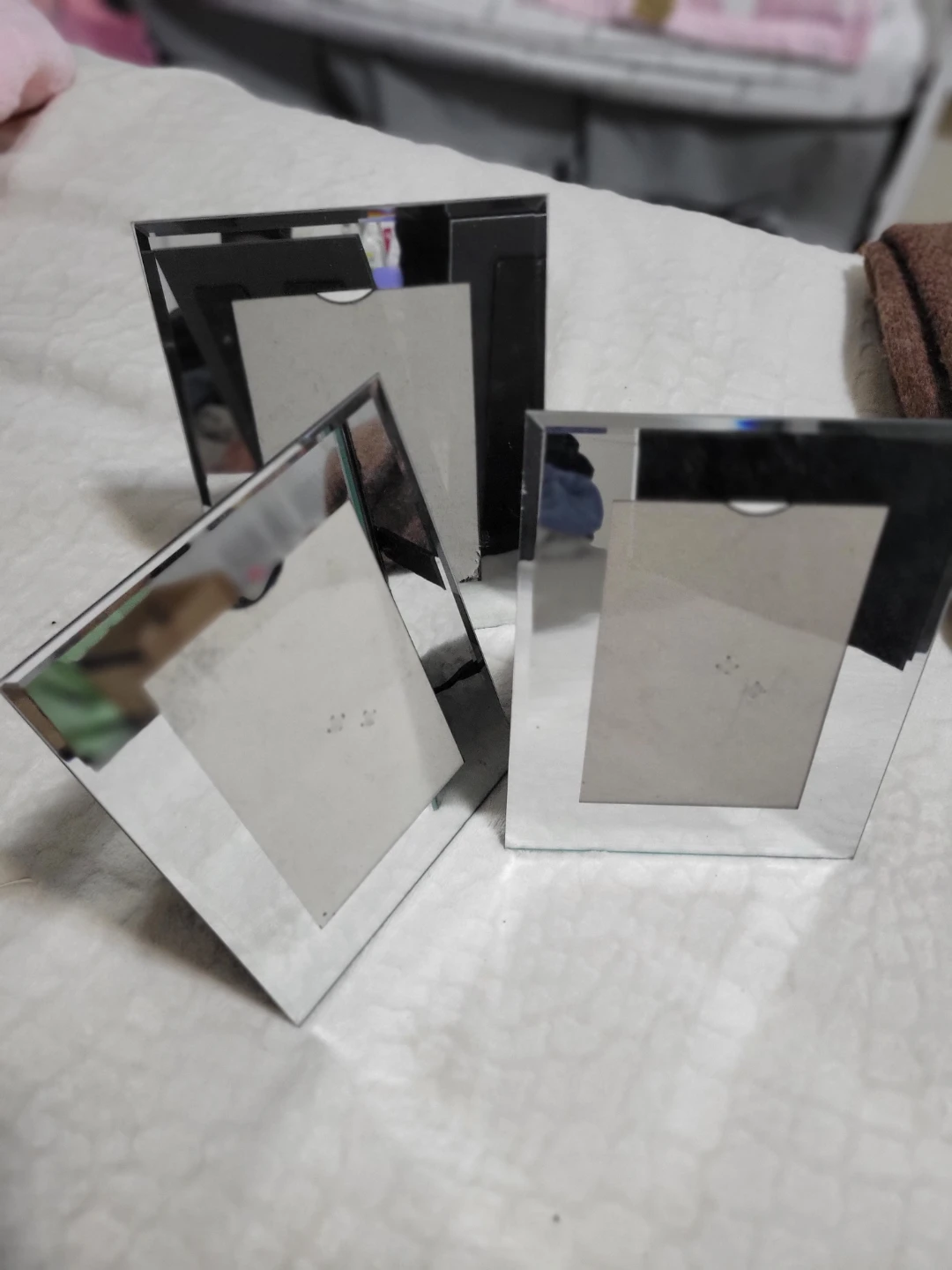 Set of 3 Small Mirrored Picture Frames