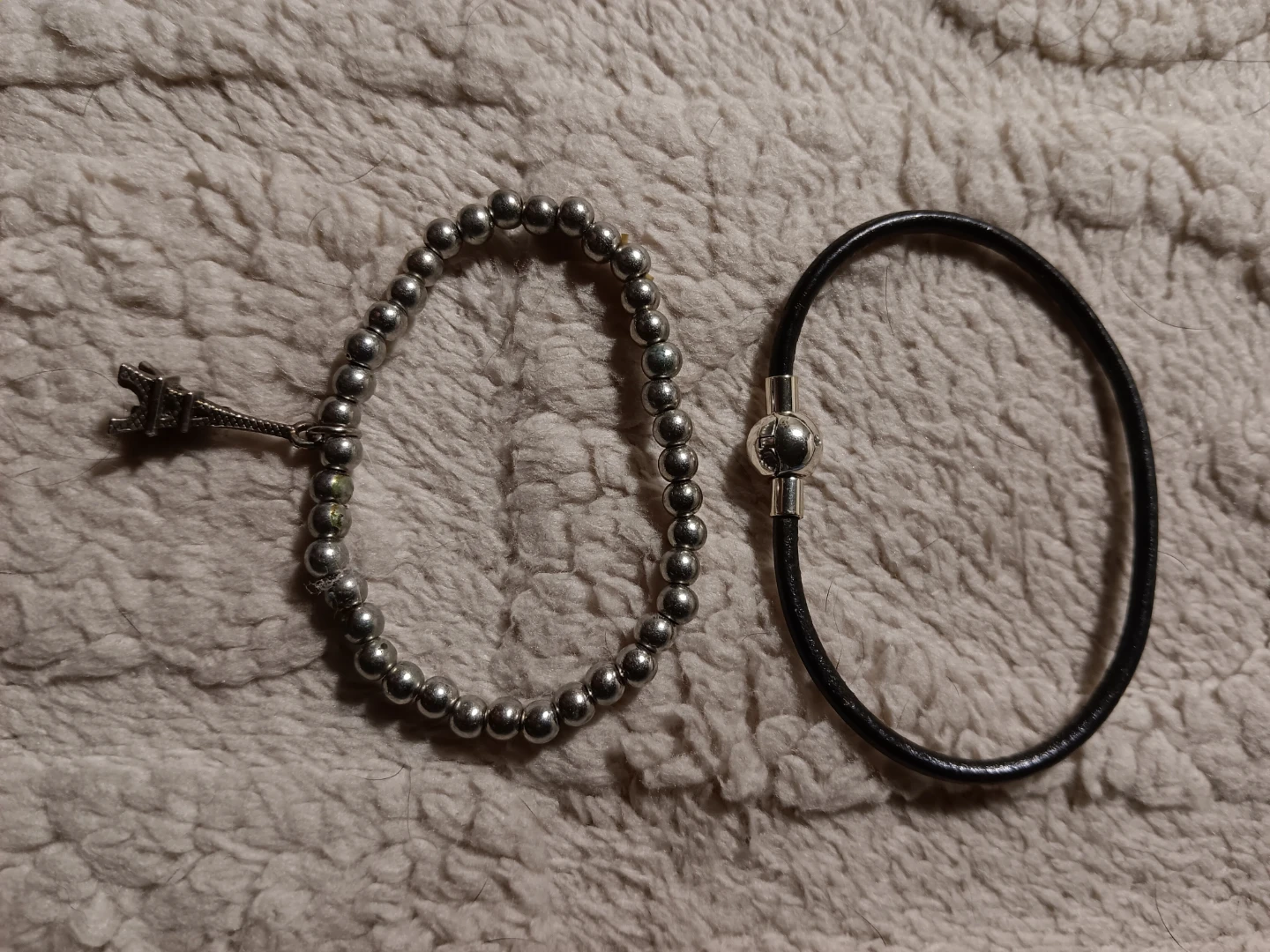 Pandora Leather Bracelet with Eiffel Tower Charm - photo 2