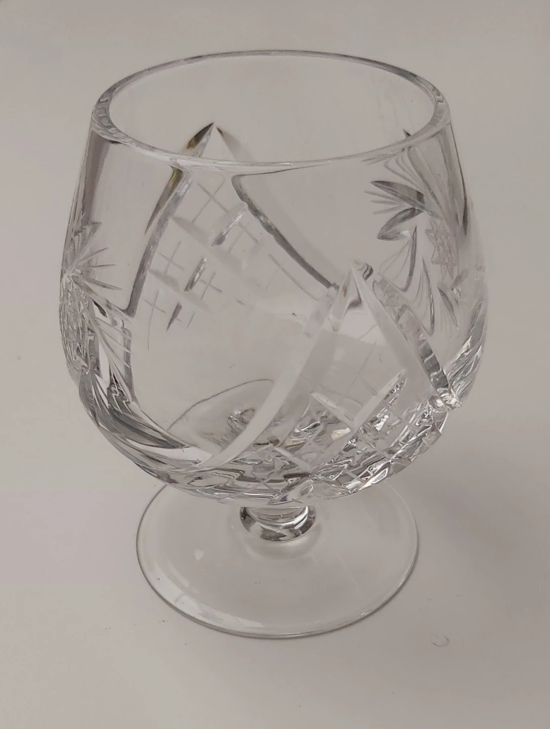 2 Crystal Brandy Snifter Glasses