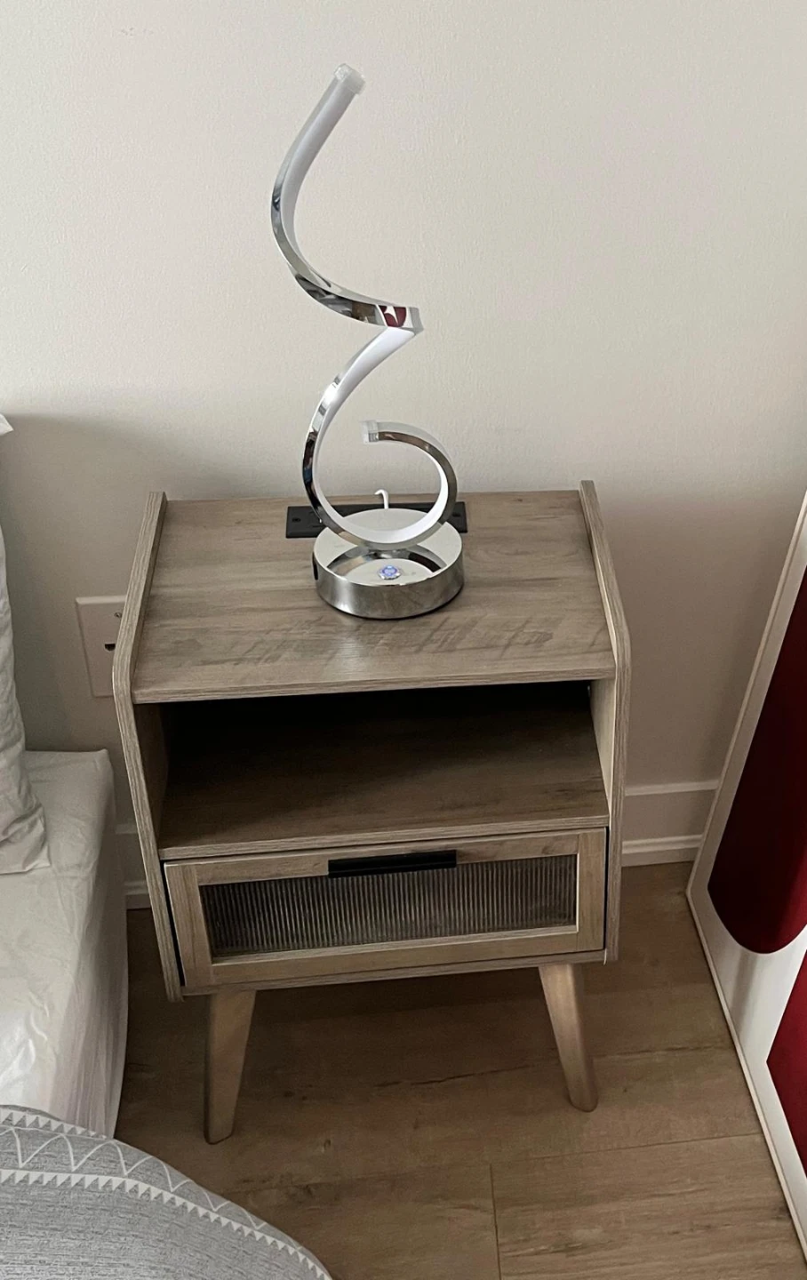 Nightstand with Drawer & USB Port - Set of 2.