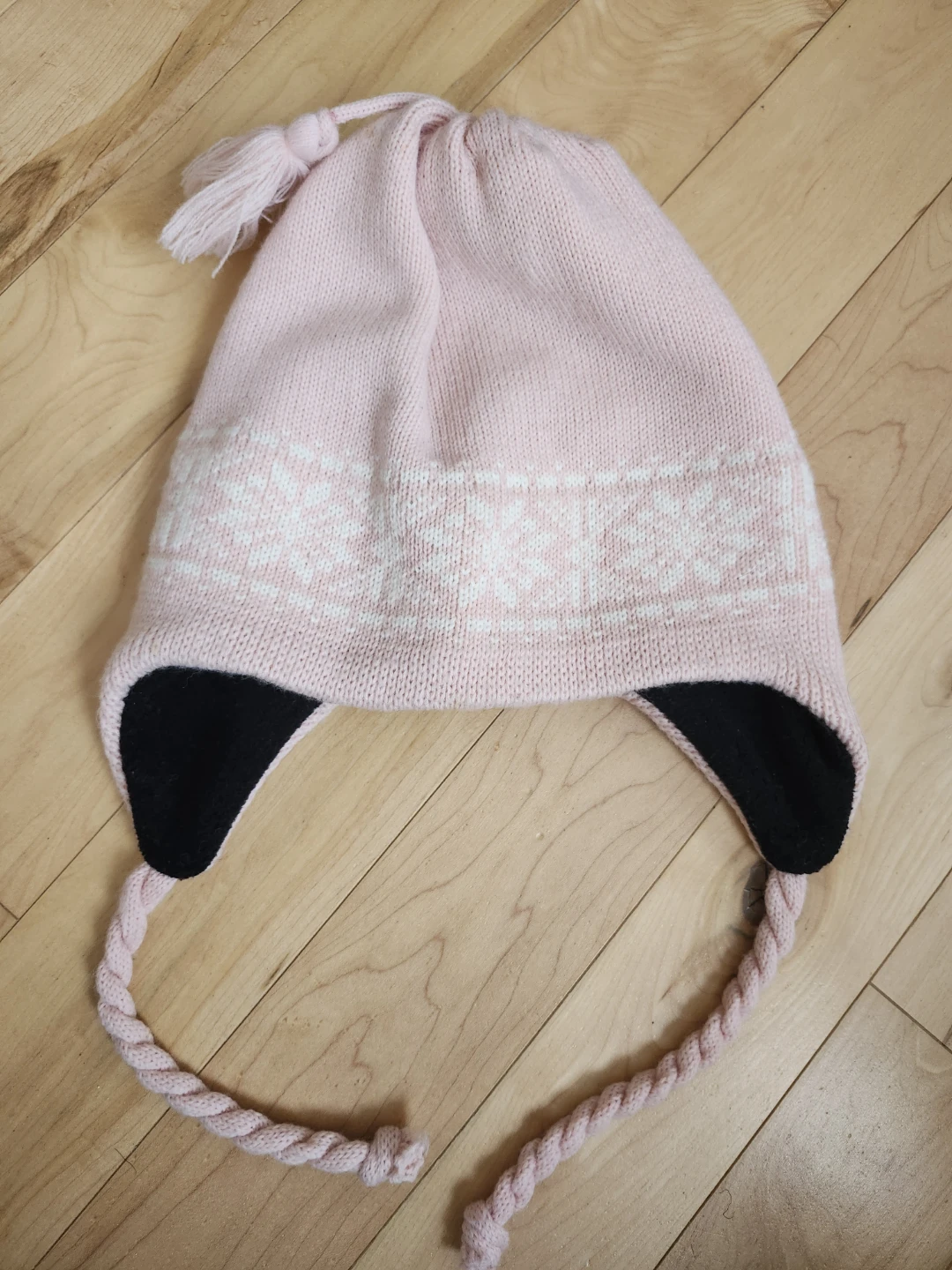Pink Winter Hat with Ear Flaps
