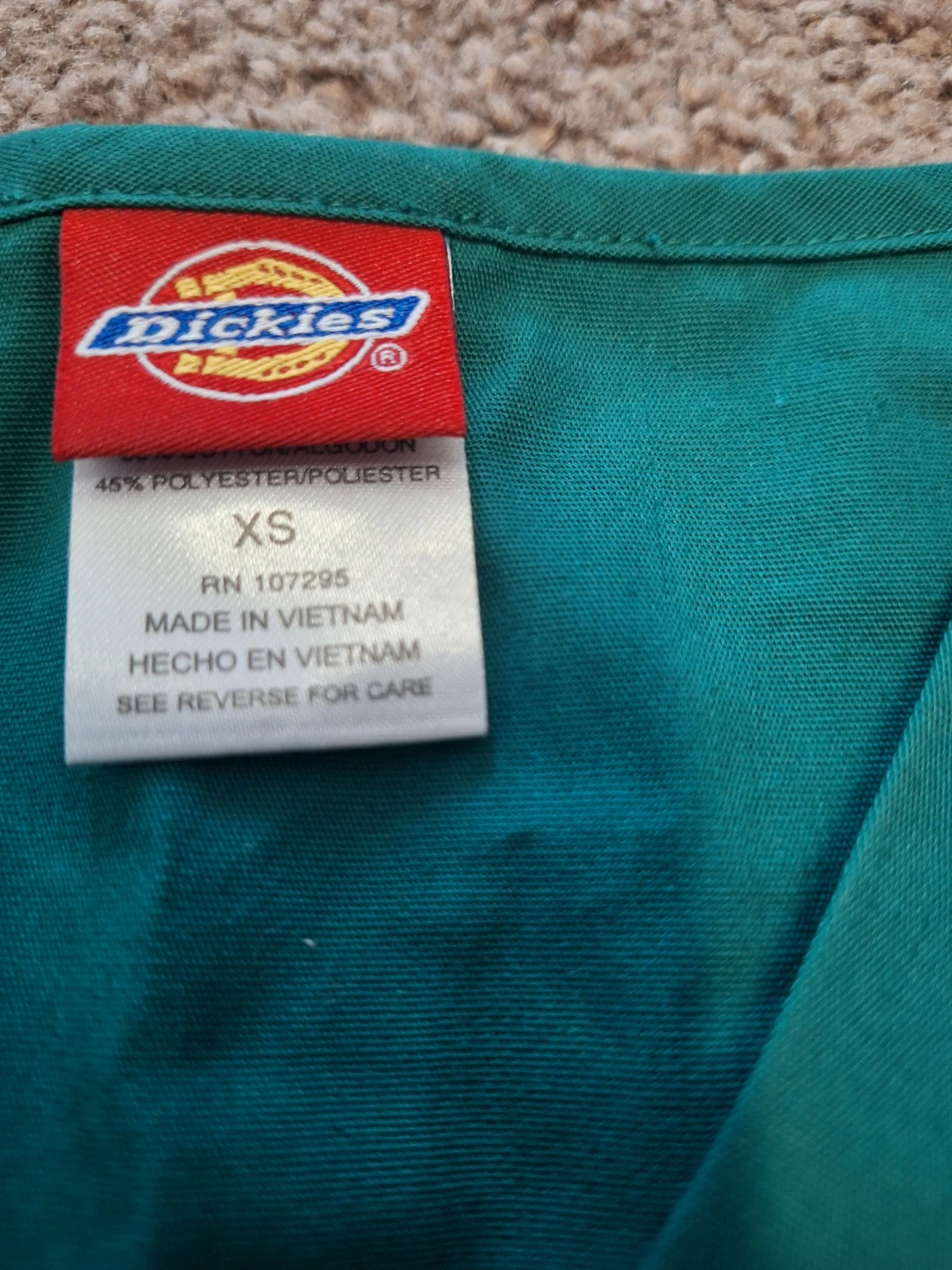 NEW Dickies Dark Green Scrub Top - Size XS - photo 2