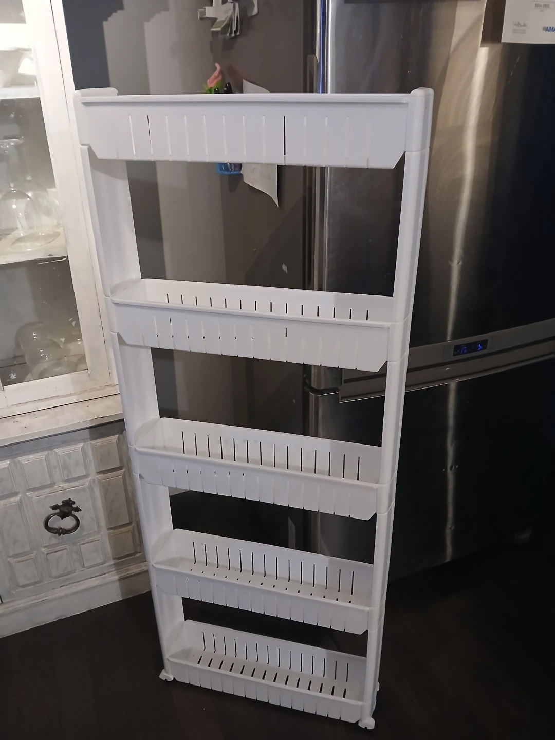 Slim Rolling Storage Cart - White - photo 2