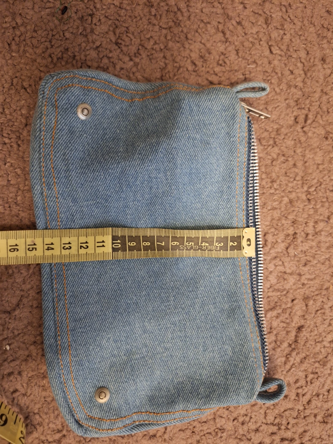 Denim Zipper Pouch - photo 3