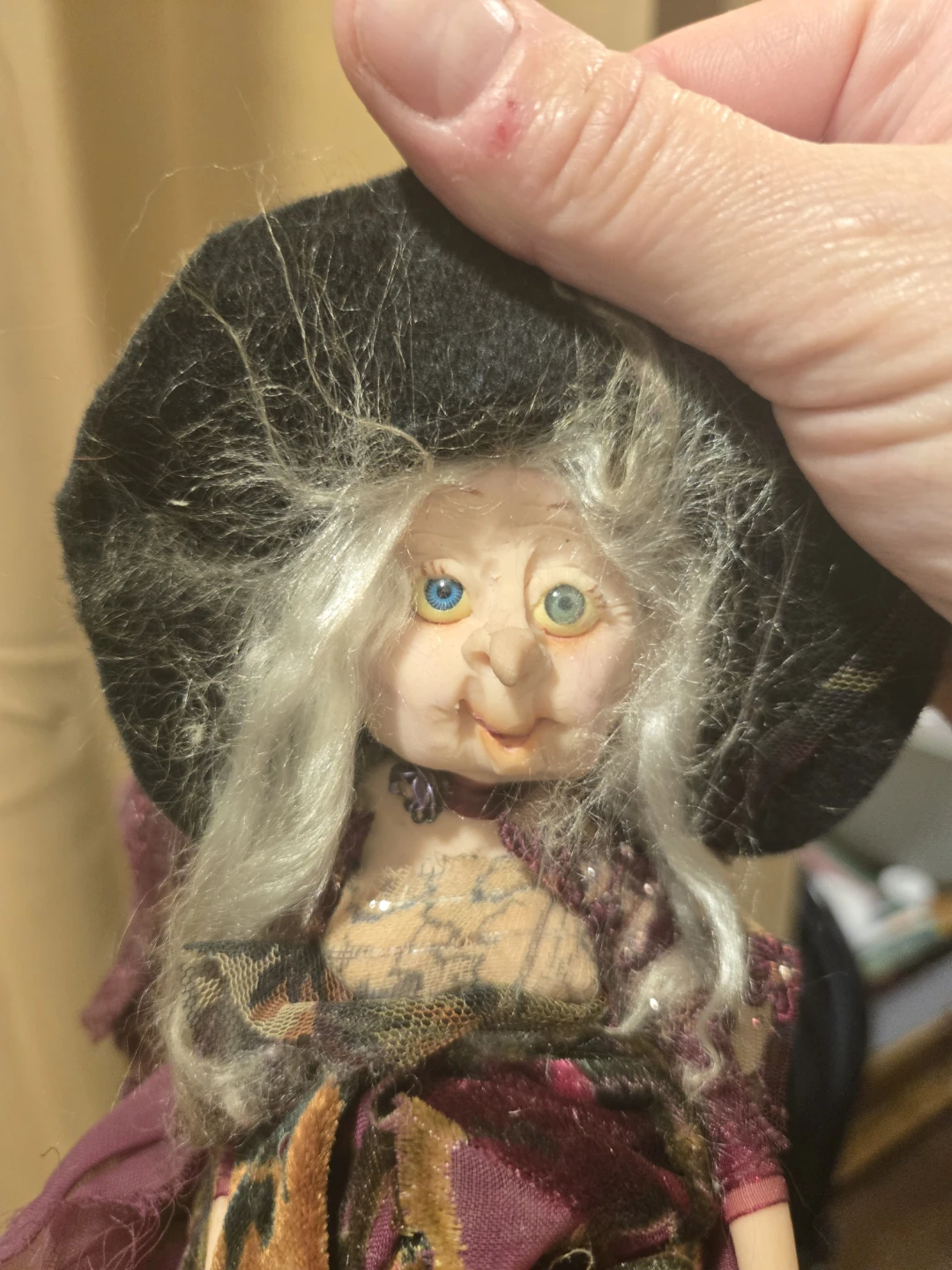 Witch Figurine with Broom