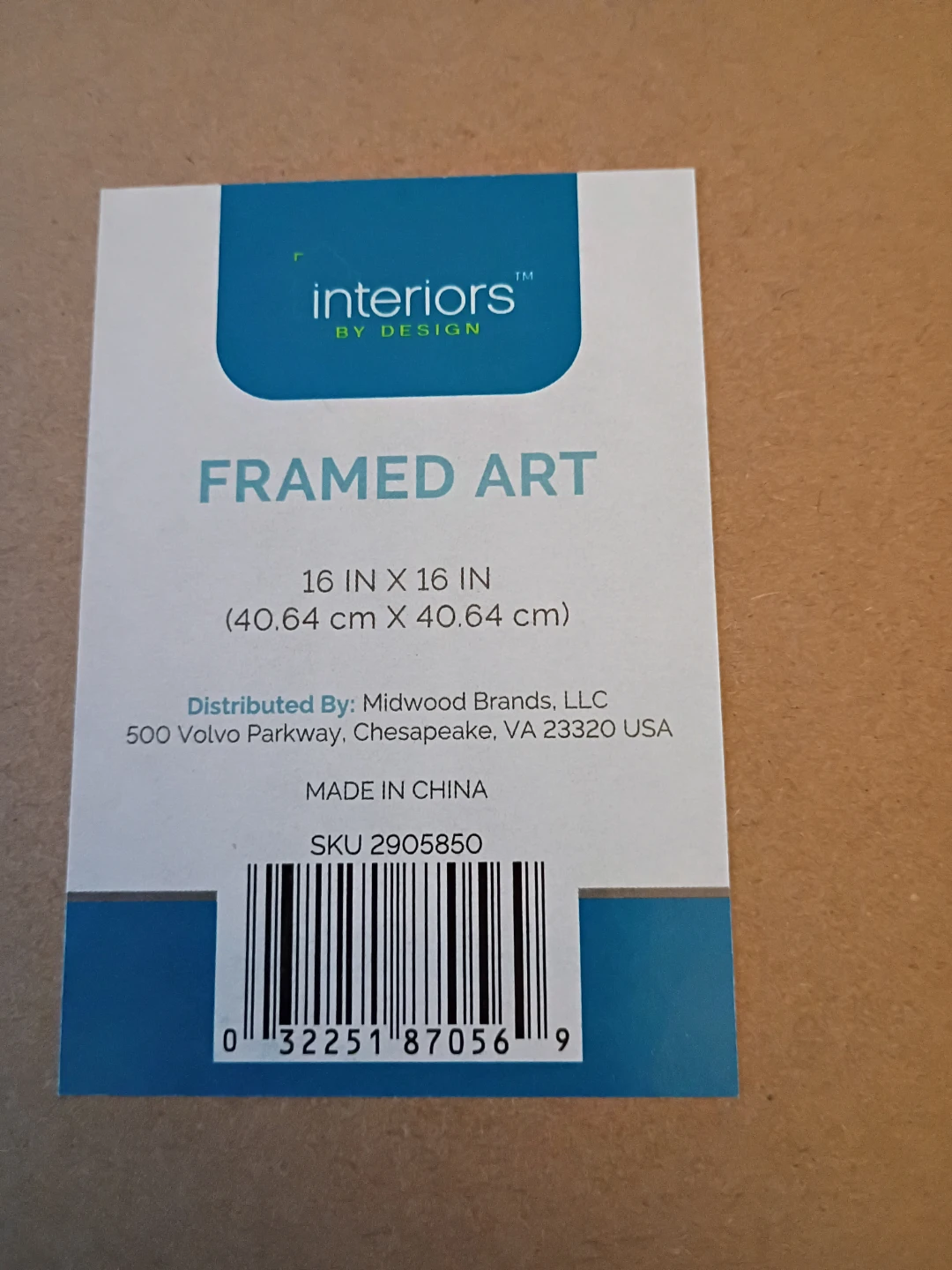 Interiors by Design Framed Art - 16 x 16 in - photo 3