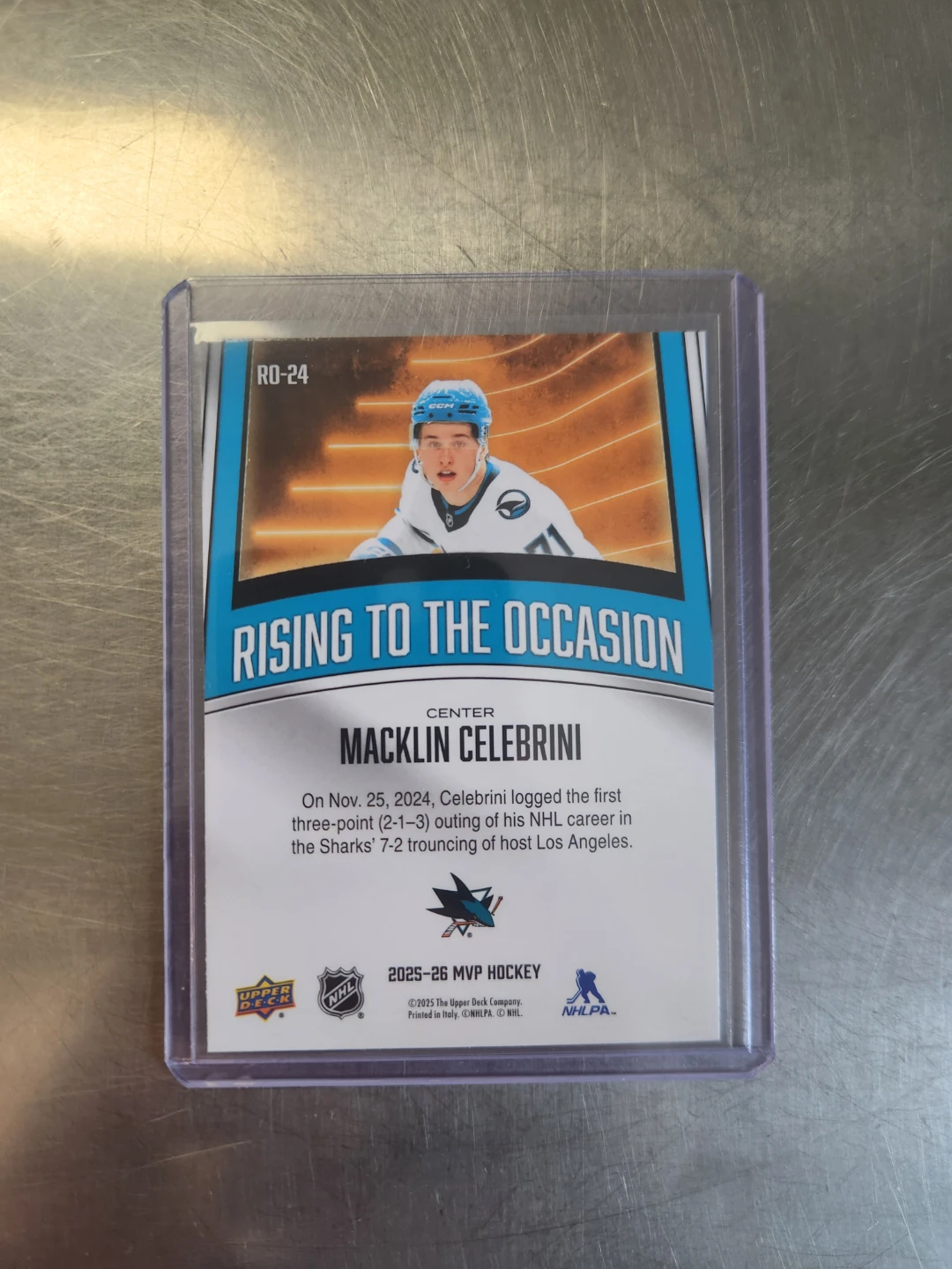 Macklin Celebrini Upper Deck MVP Hockey Card - photo 2