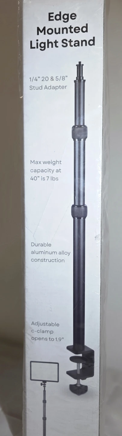 Edge Mounted Light Stand - Lightweight Telescoping Stand - photo 4
