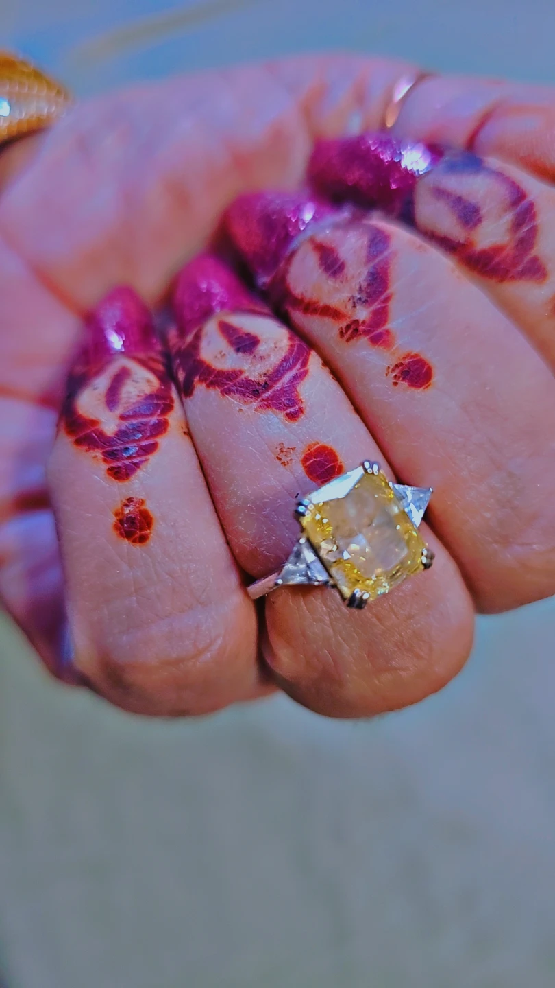 Radiant Cut Citrine Ring - photo 2