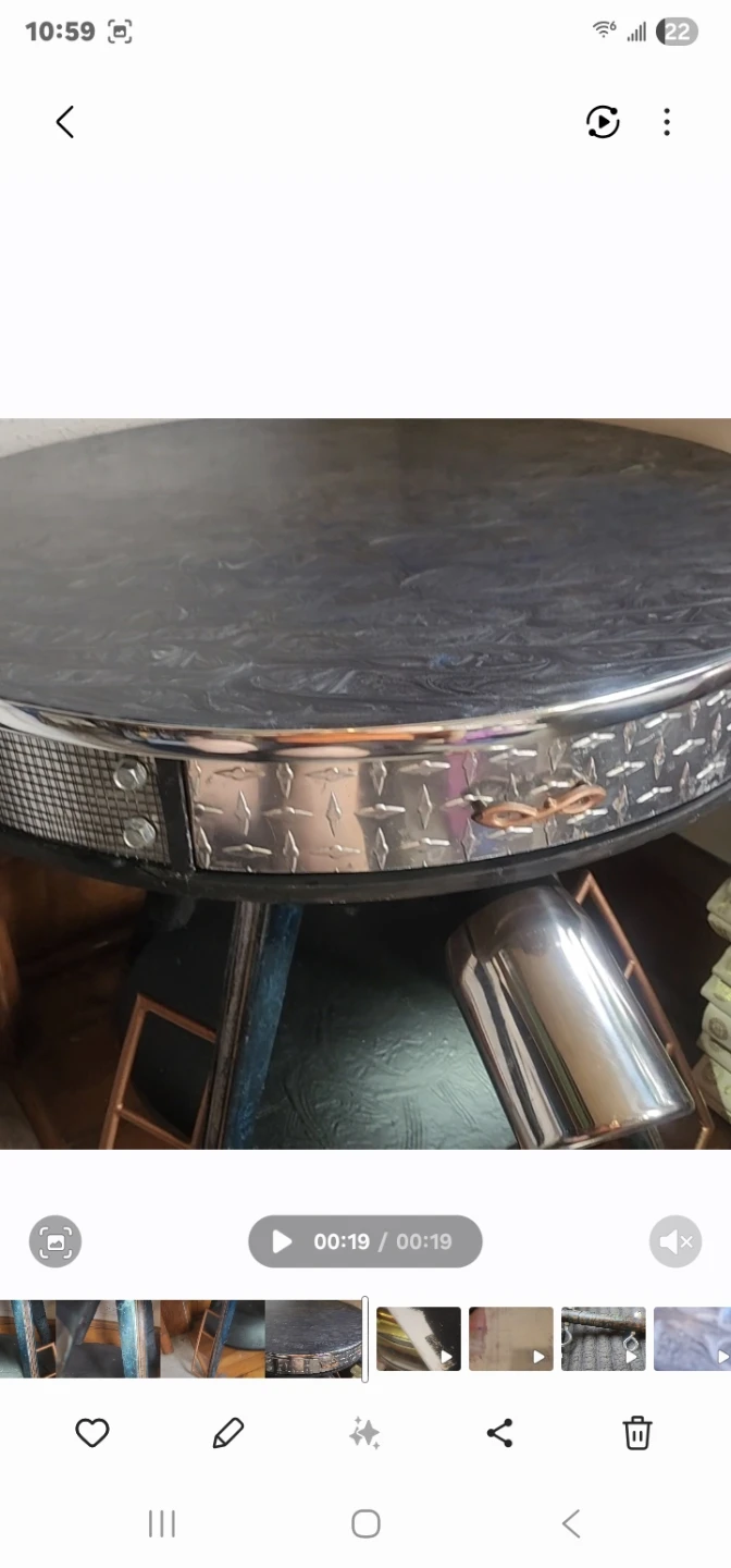 Artist reimagining of 60s MCM Sputnik Table.