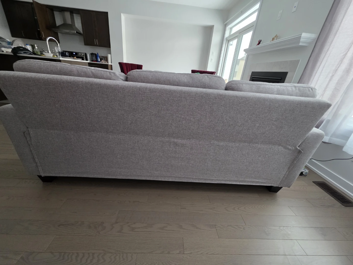 Light Grey Three-Seat Sofa - photo 2