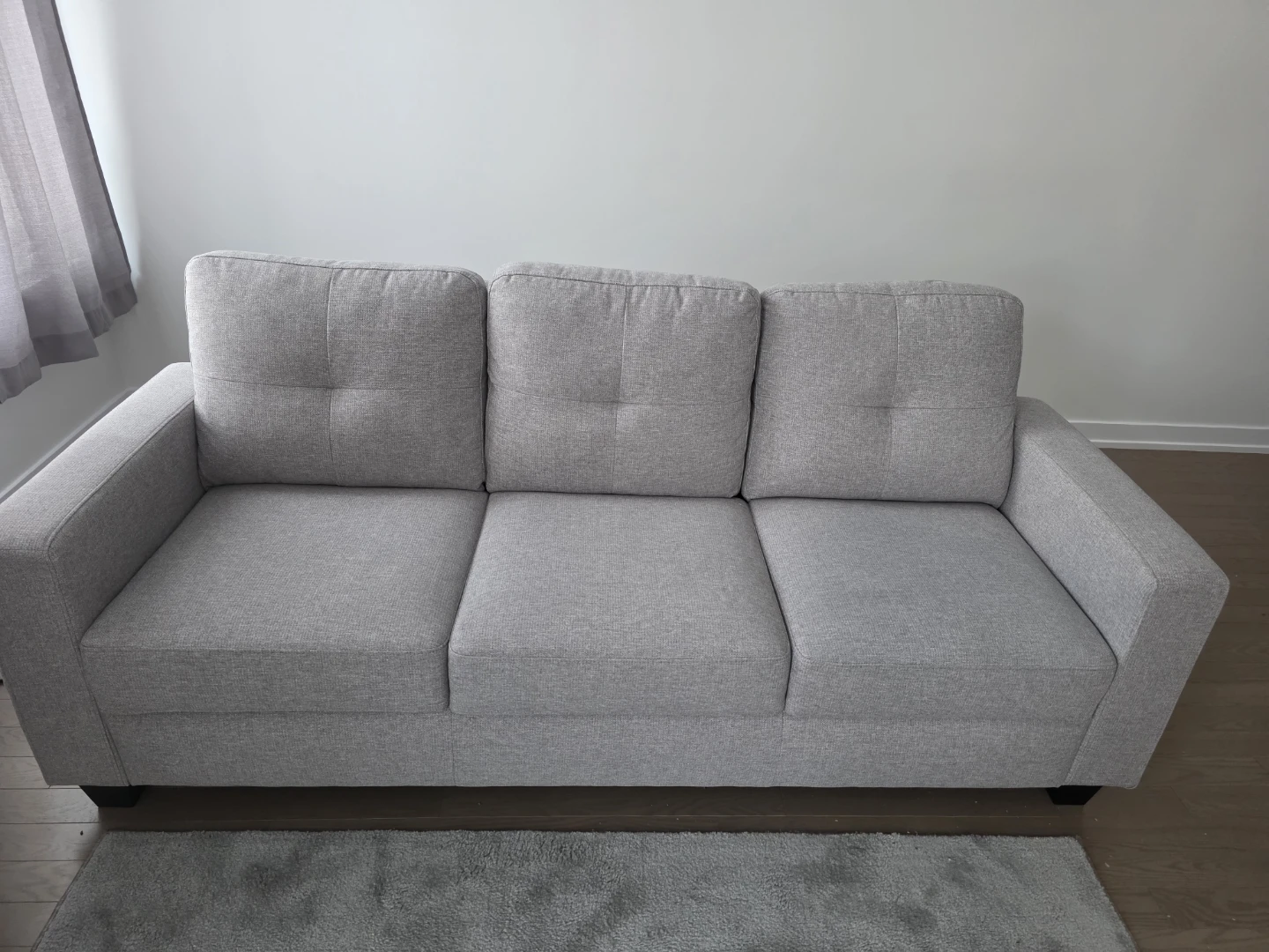 Light Grey Three-Seat Sofa - photo 3