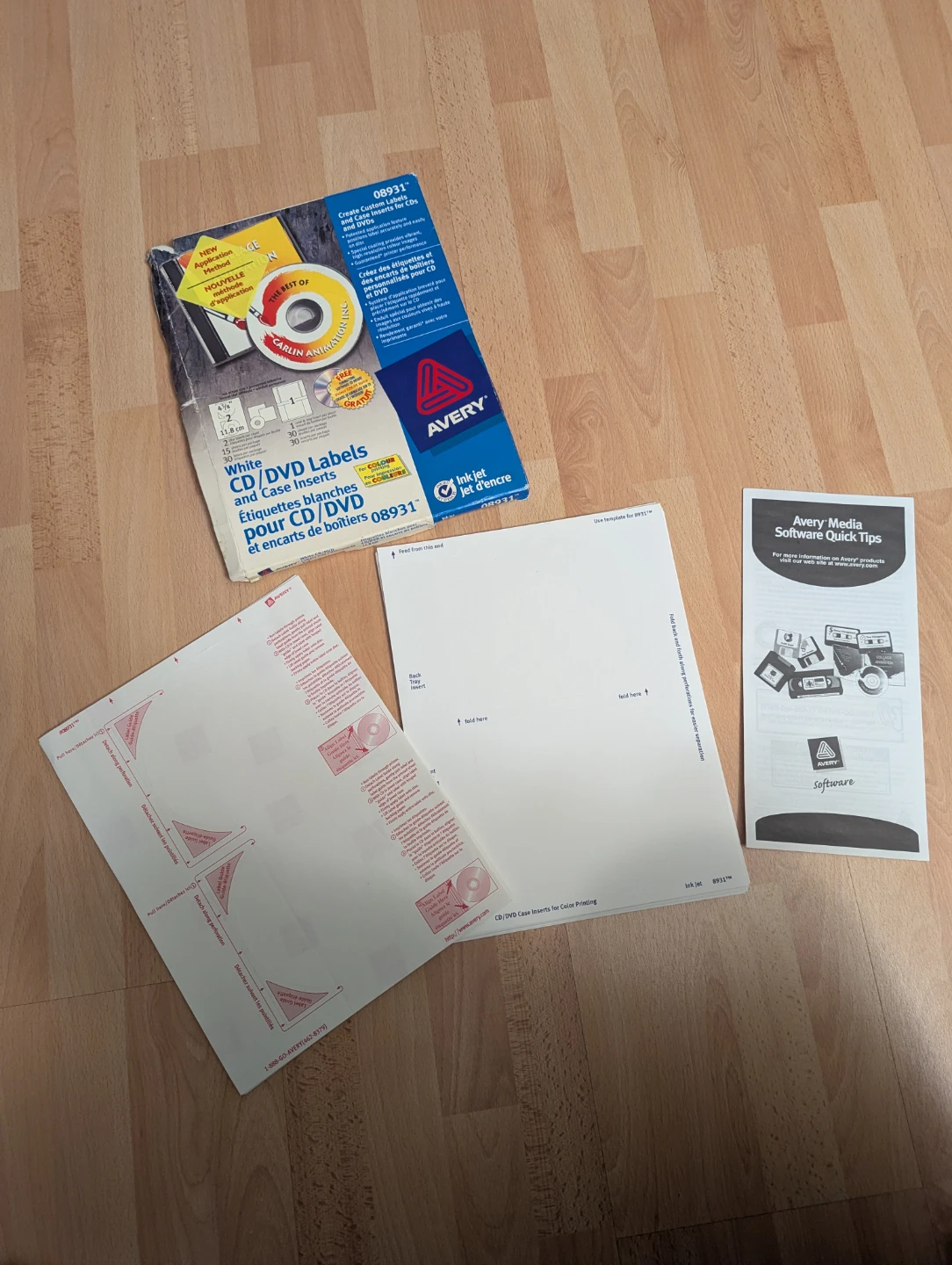 READ AD: OPENED CD/DVD labels and case inserts