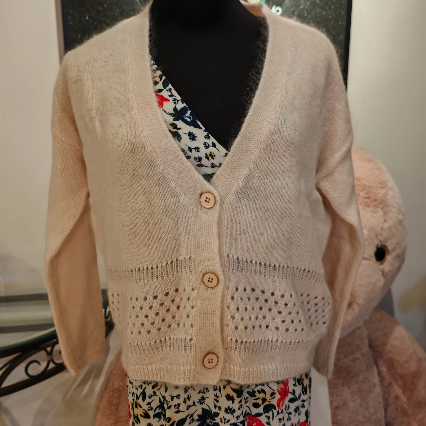 Sézane Pink Mohair Cardigan - photo 2