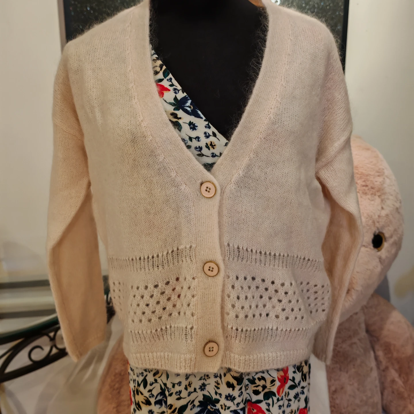 Sézane Pink Mohair Cardigan - photo 4
