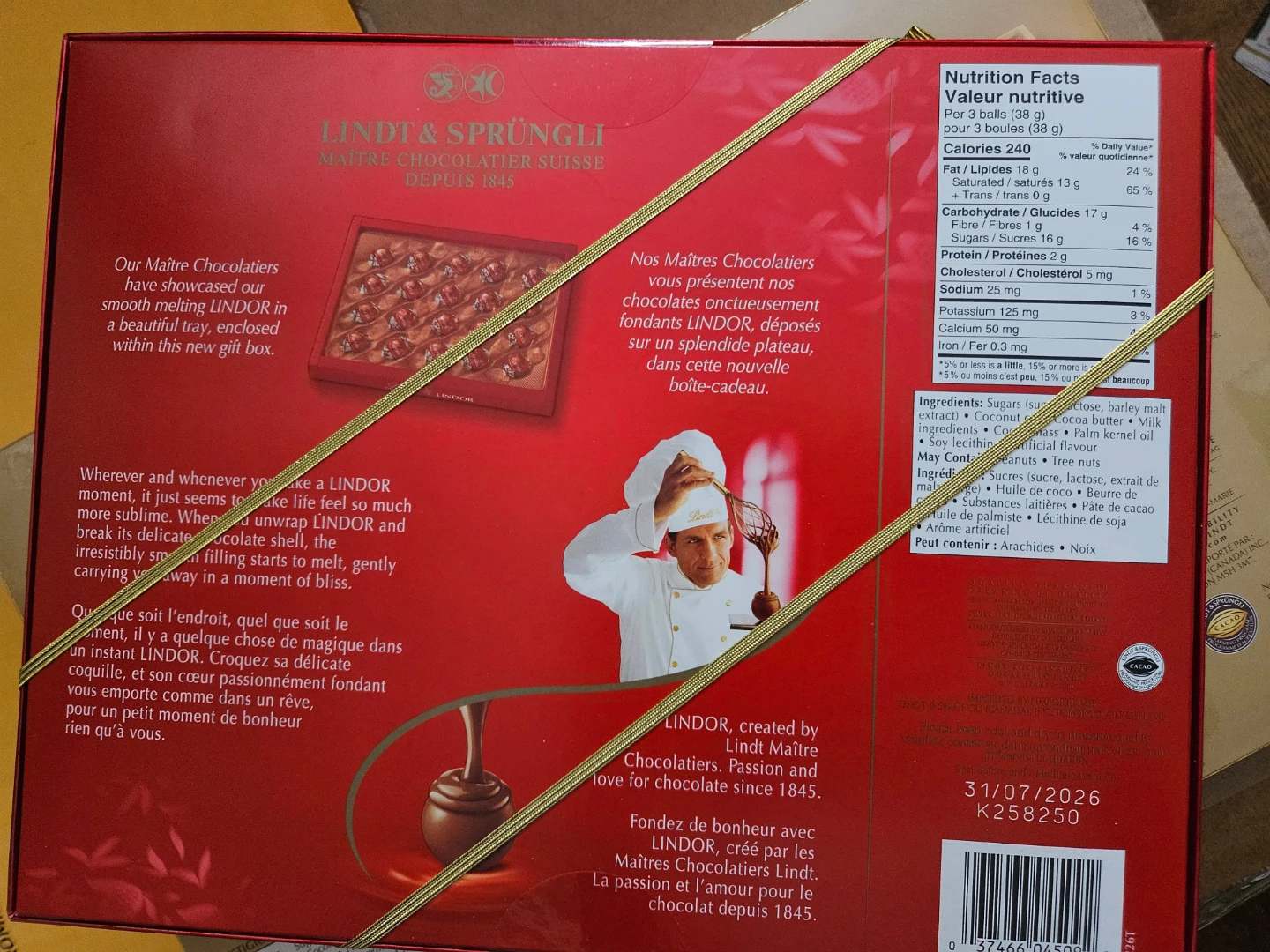 Lindt Pralinés Classiques & Lindor Chocolate Box, BNIB $12 each - photo 3