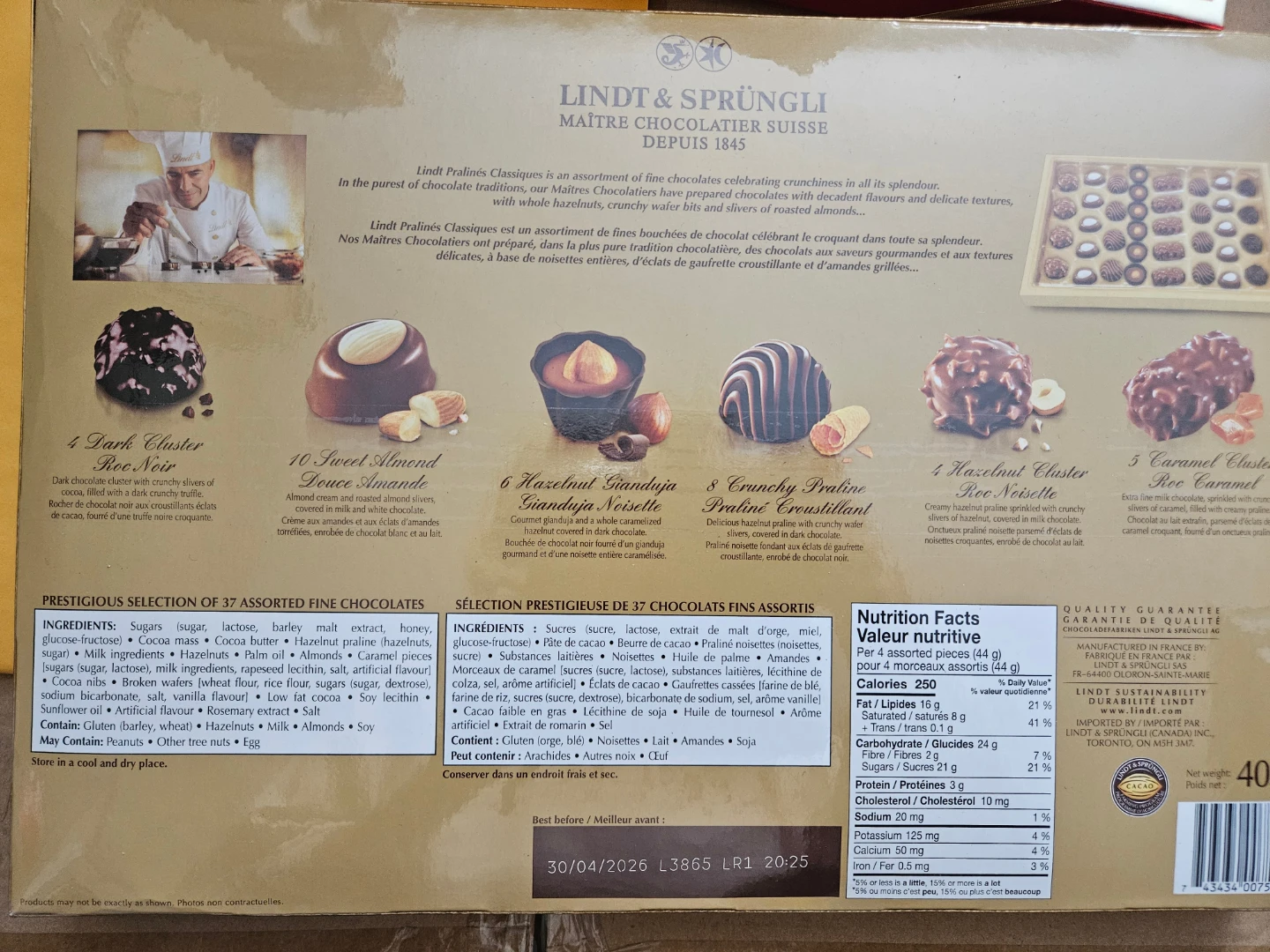 Lindt Pralinés Classiques & Lindor Chocolate Box, BNIB $12 each - photo 5